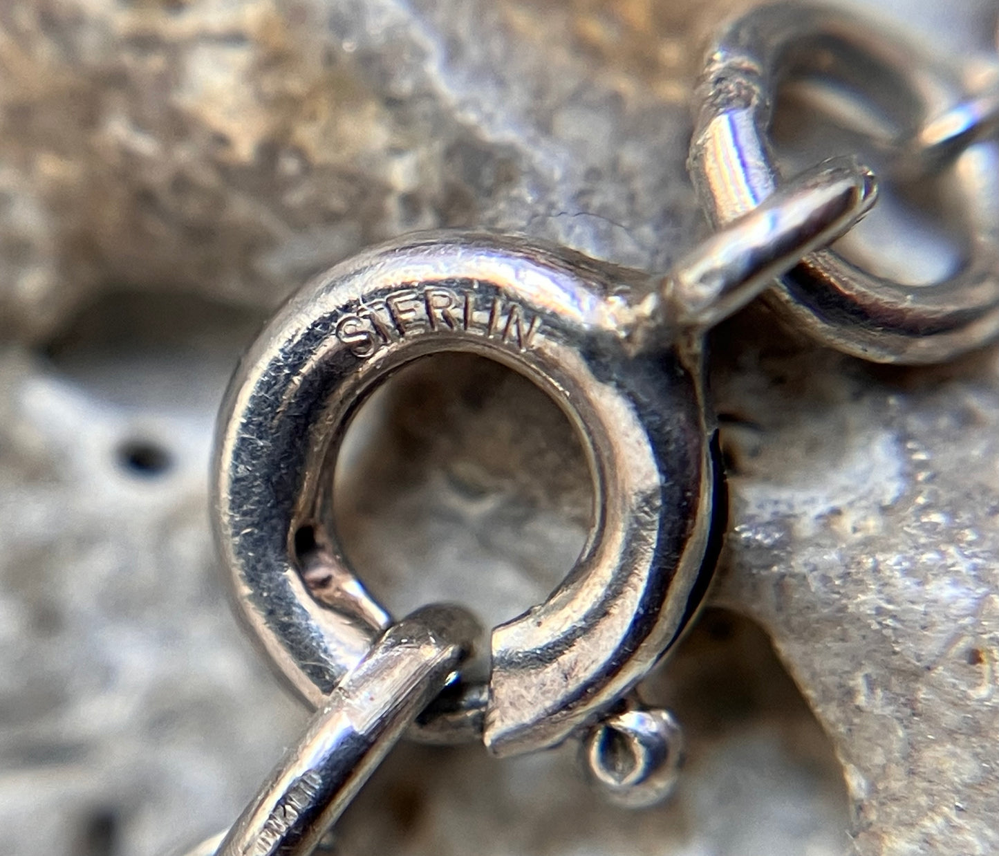 Vintage sterling silver artisan necklace. 1993