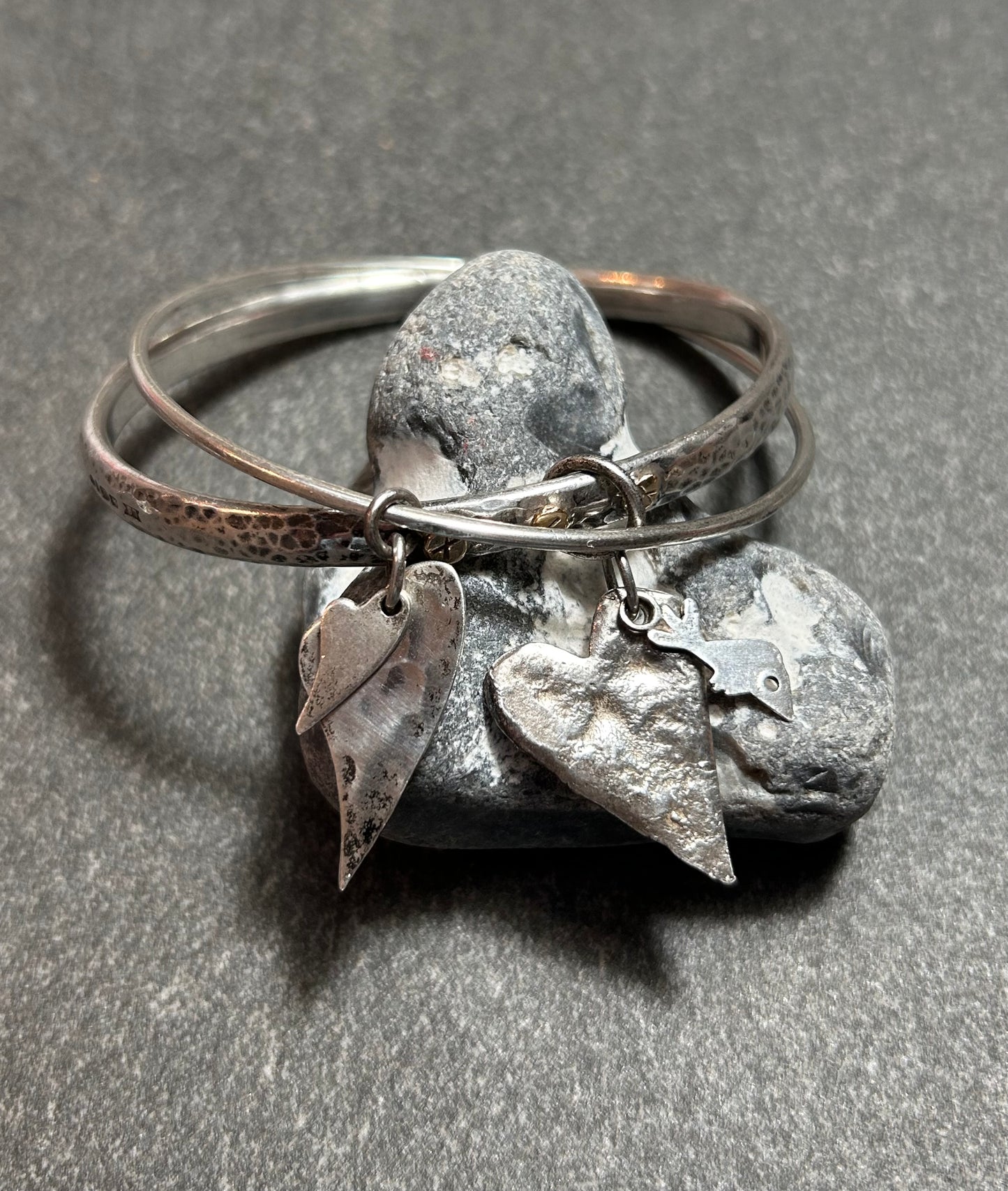 Artisan bangle work ‘X’s and hearts.