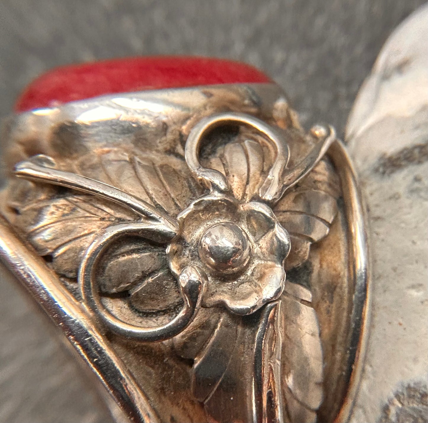 Statement Vintage Rhodochrosite Ring