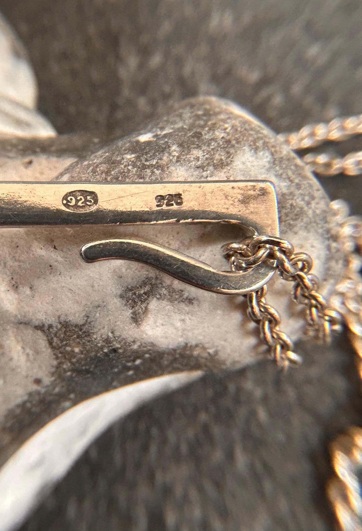 Vintage German Sterling Silver Pendant Necklace (1974, 925)