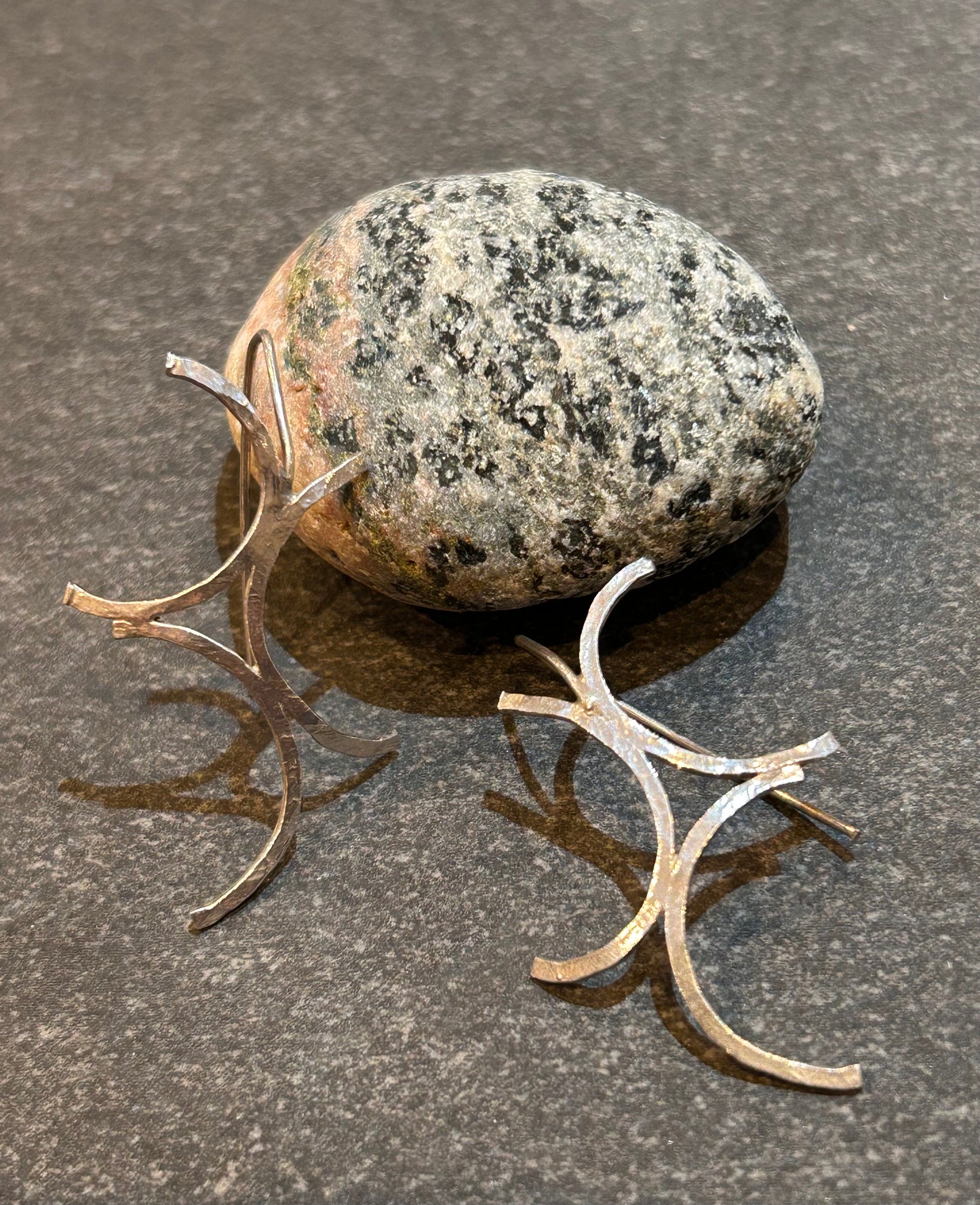 A truly timeless pair of artisan vintage sterling silver earrings