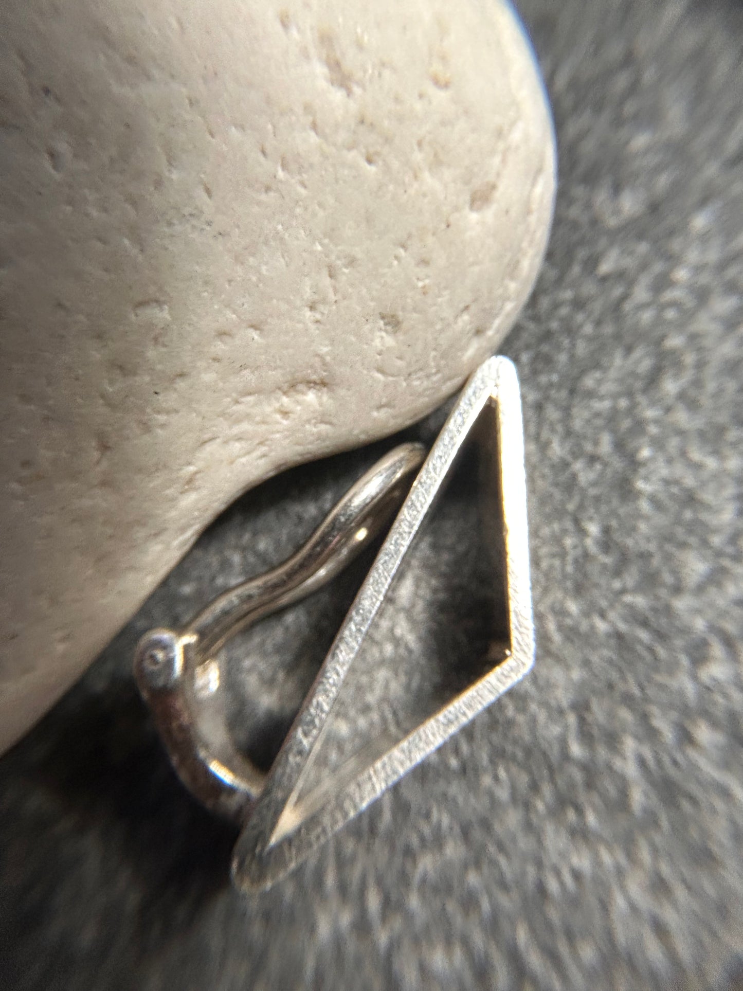 Exquisite pair of vintage Danish sterling silver clip earrings