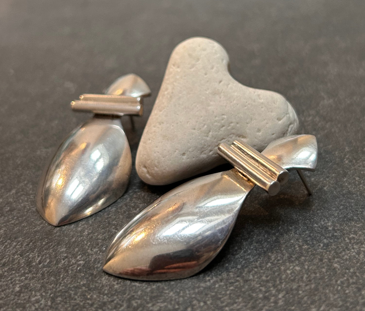 Artisan Vintage Sterling Silver Statement Earrings.