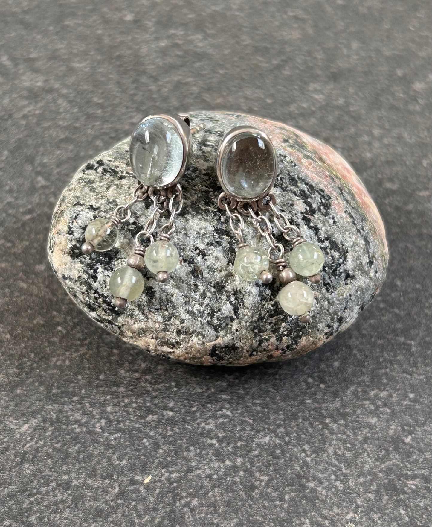 Elegant vintage sterling silver earrings