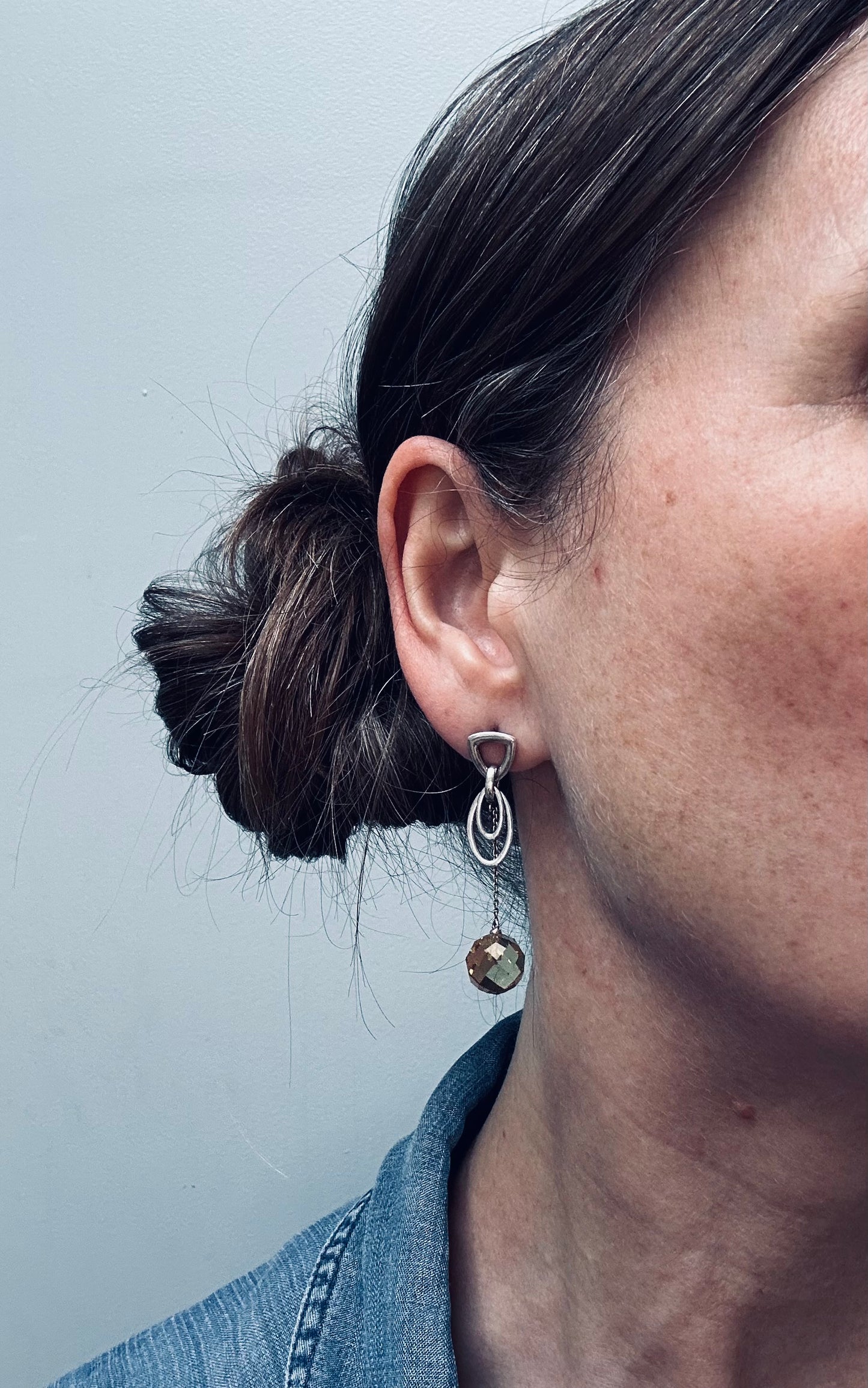 Vintage Sterling Silver Earrings with Autumn Charm