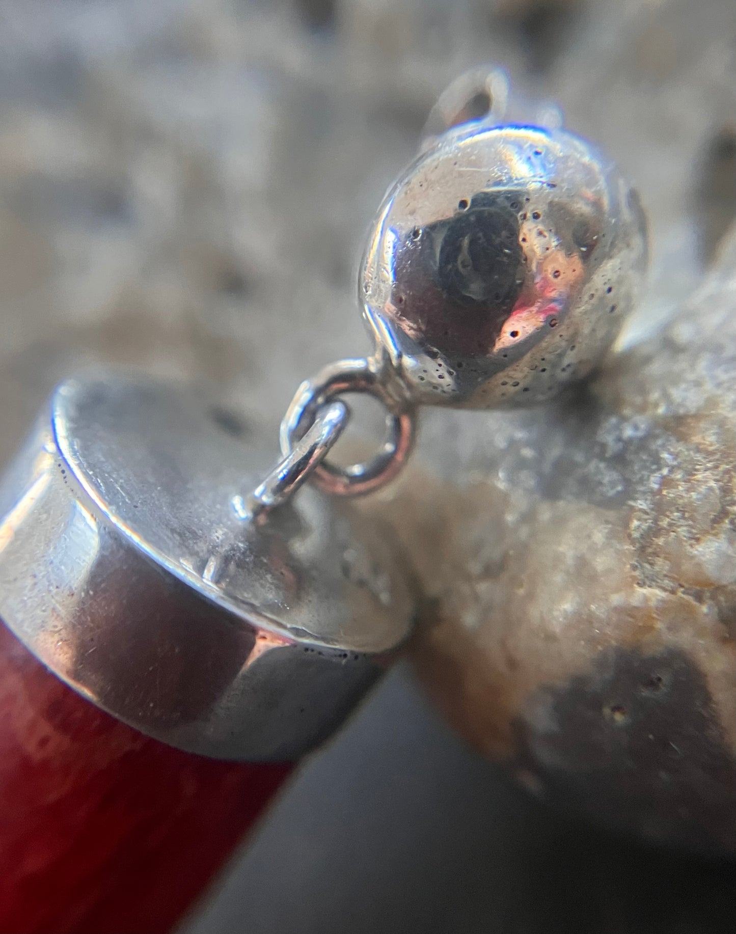 Vintage sterling silver sponge coral earrings.