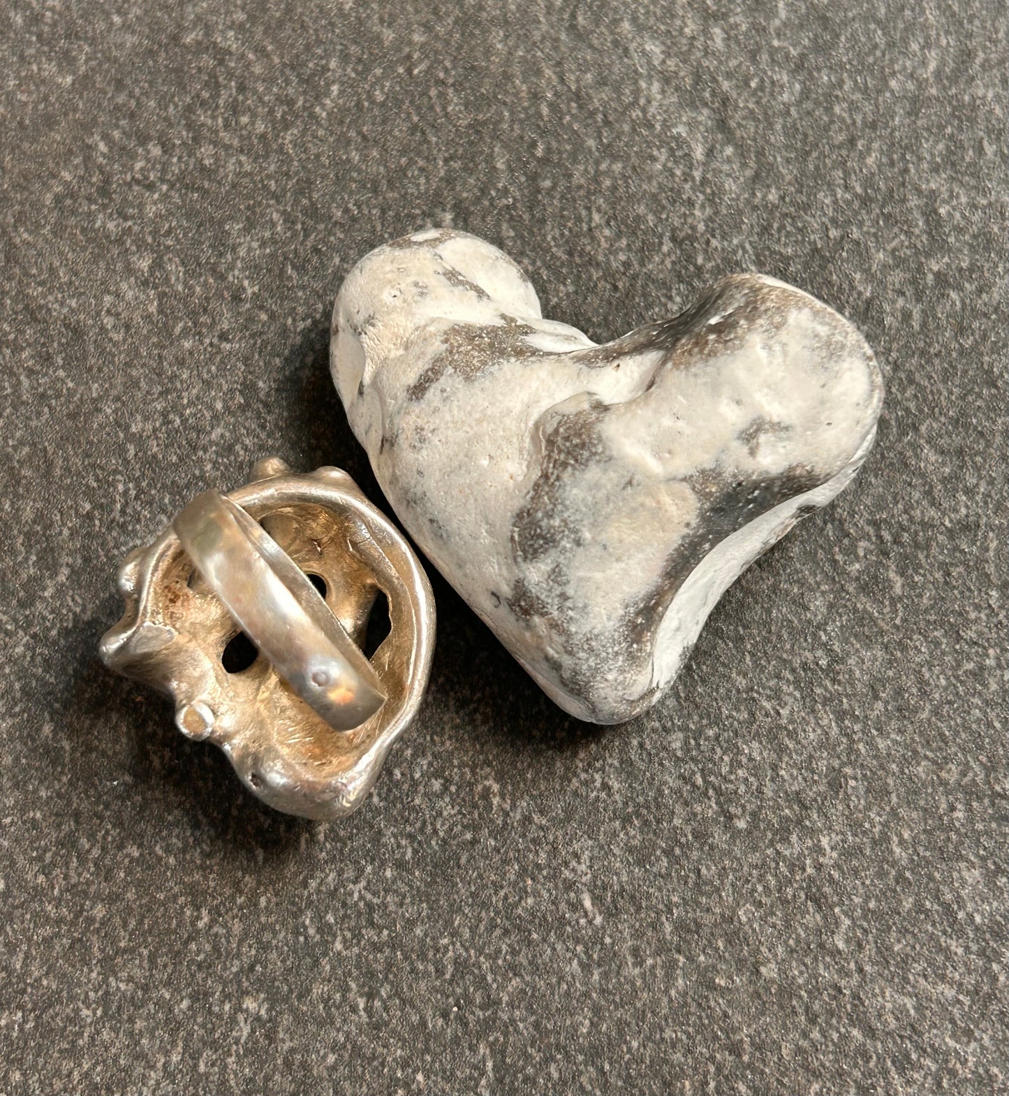 Amazing statement heavy vintage sterling silver ring