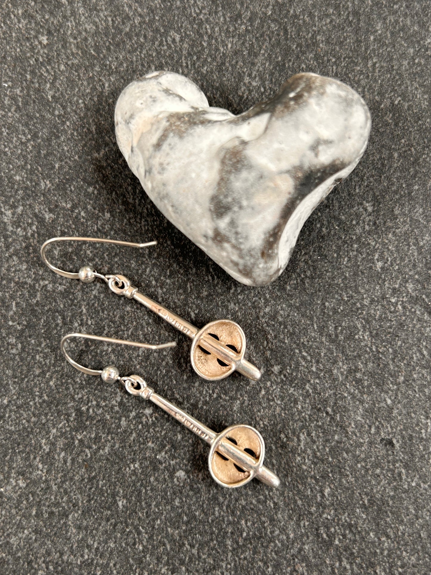 Elegant vintage drop earrings by Kit Heath 1997