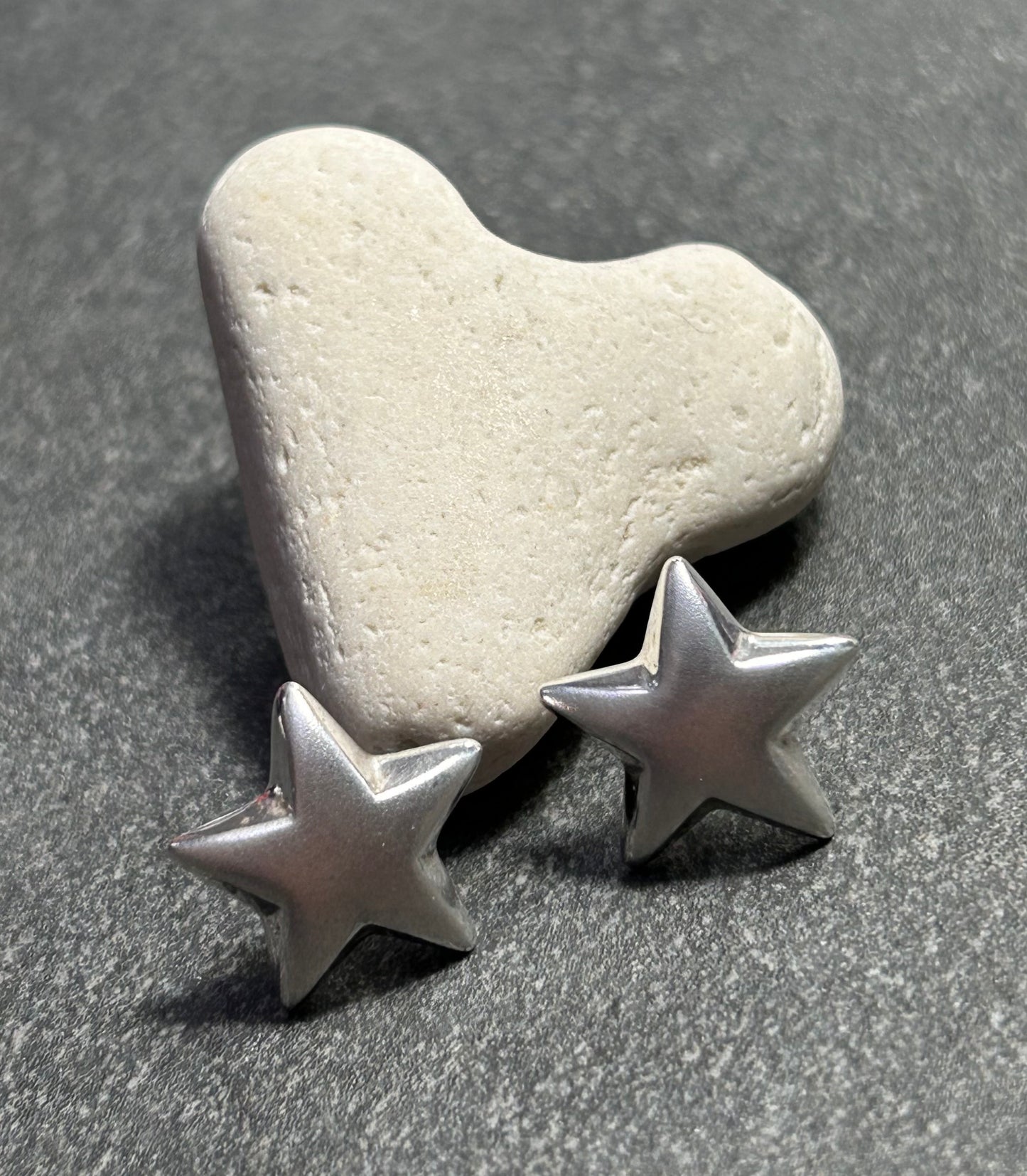 Vintage sterling silver star stud earrings