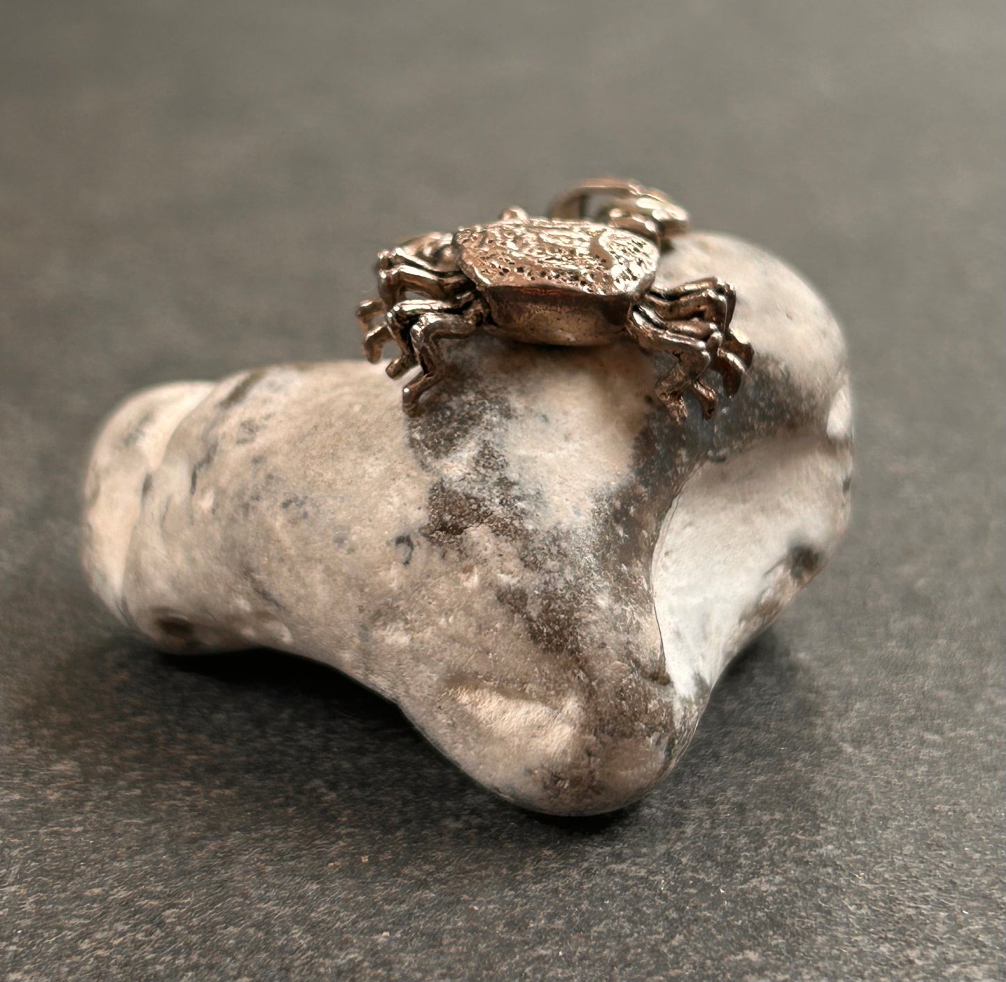 Vintage Articulated sterling silver Crab Pendant.