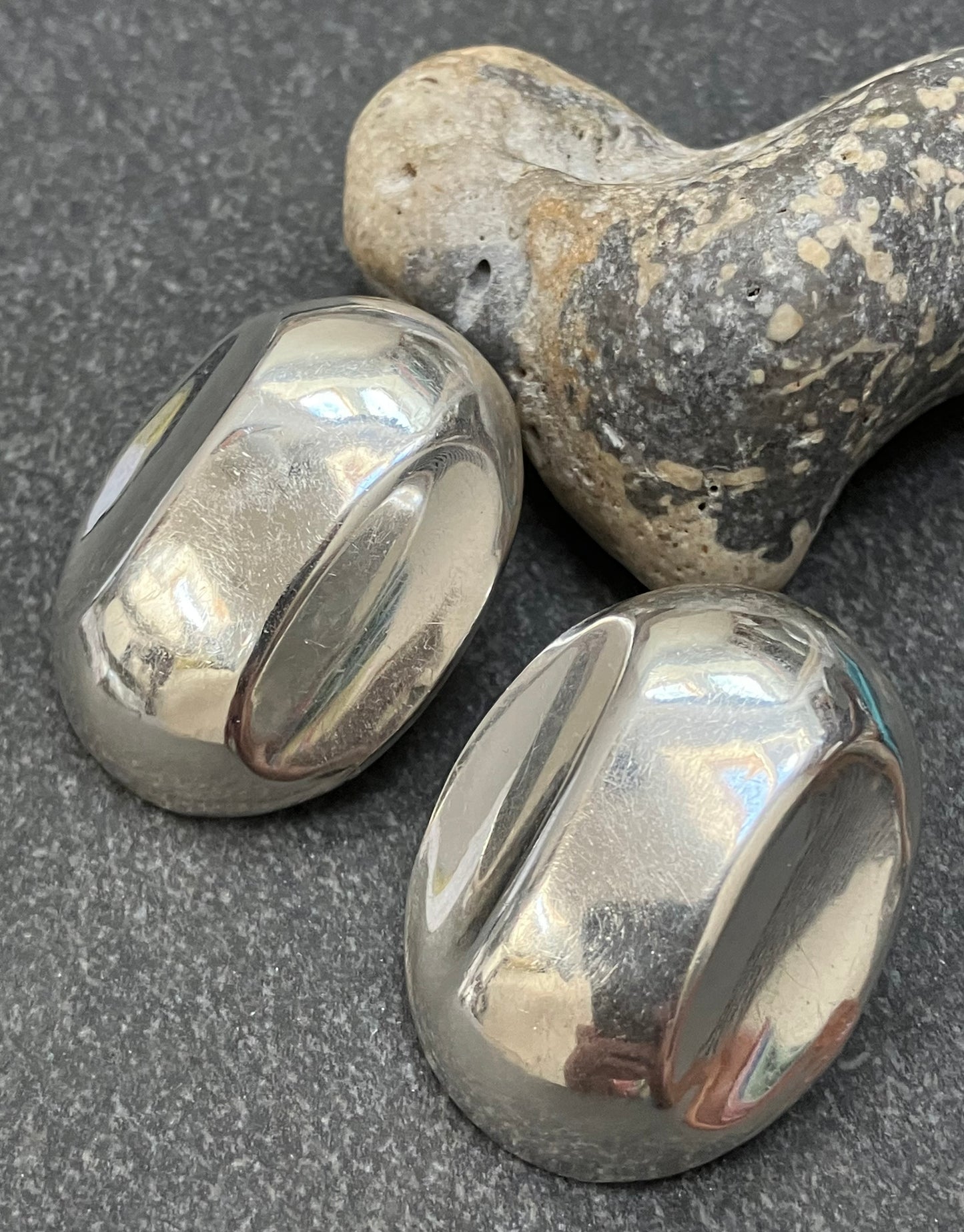 Vintage large sterling silver earrings.