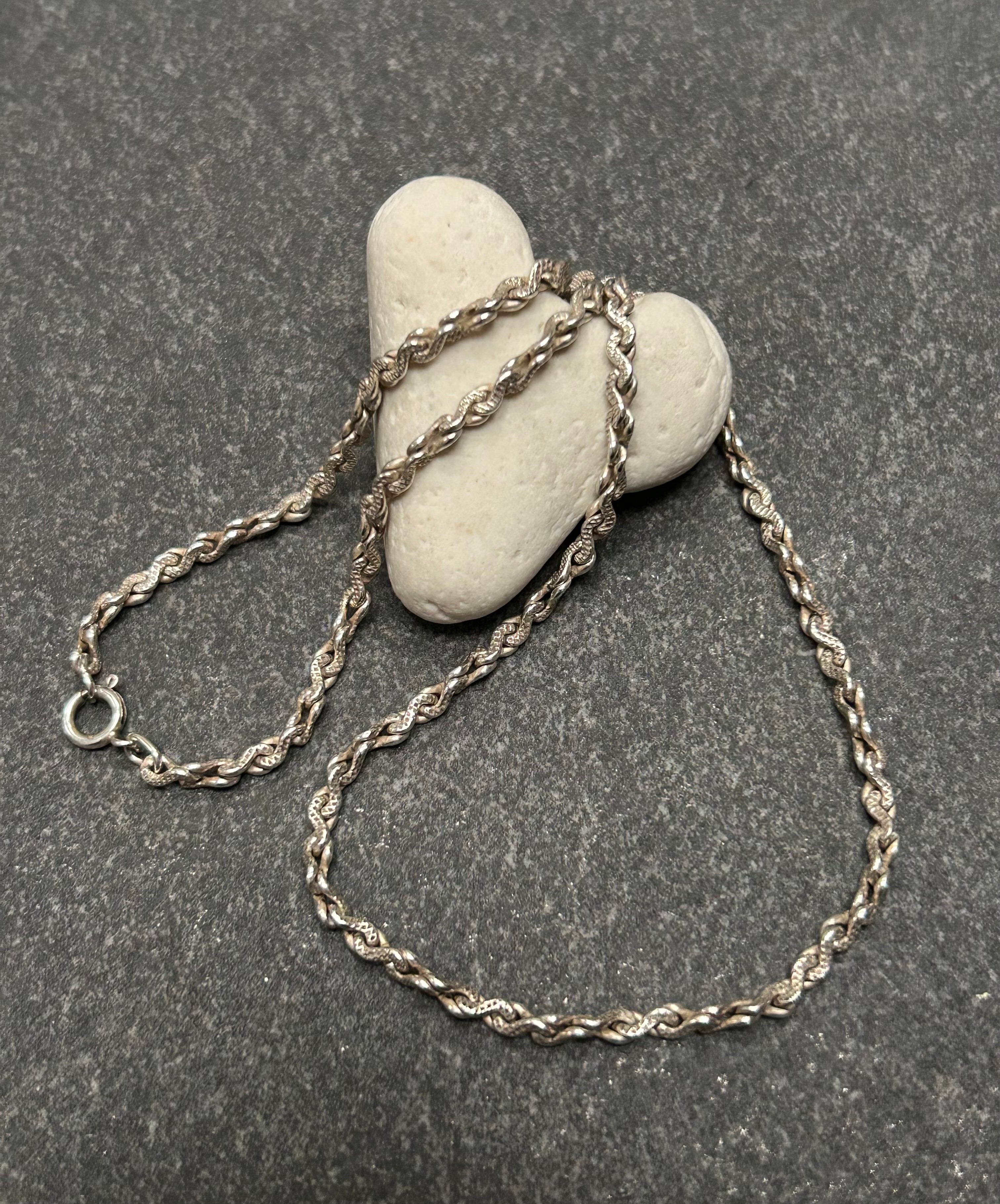 Vintage sterling silver chains – I love vintage jewellery