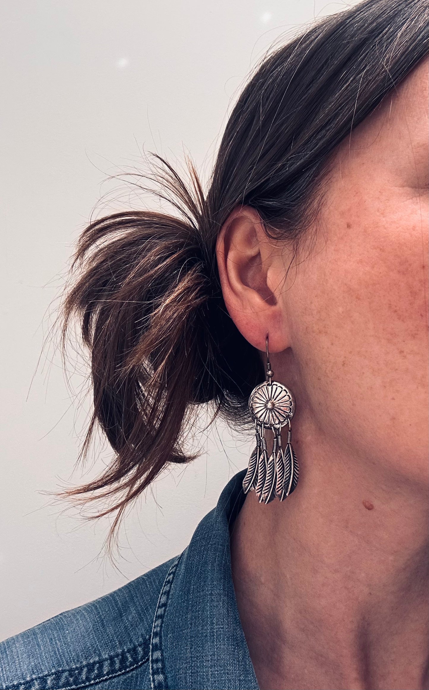 Fantastic Pair of Vintage Native American Earrings