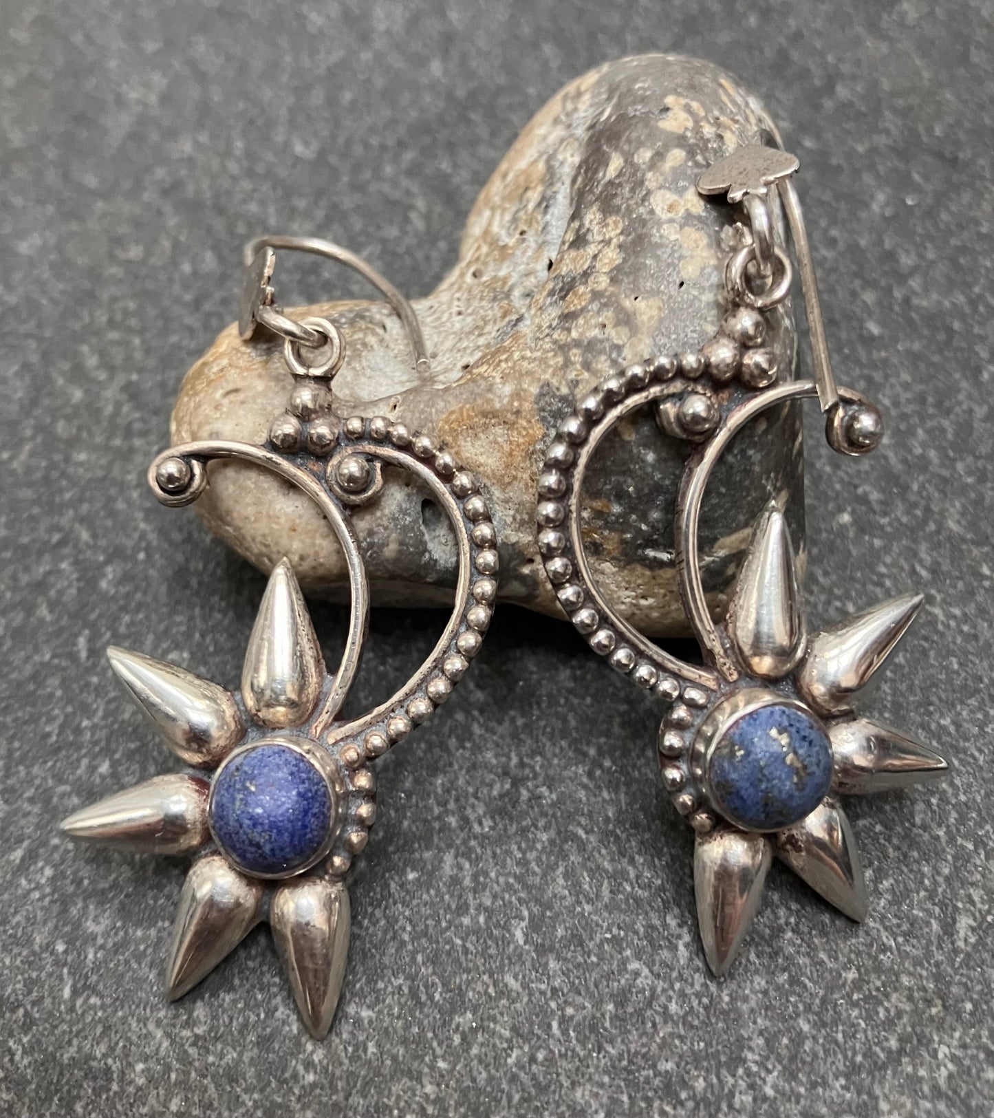 Vintage Sterling silver and lapis earrings.