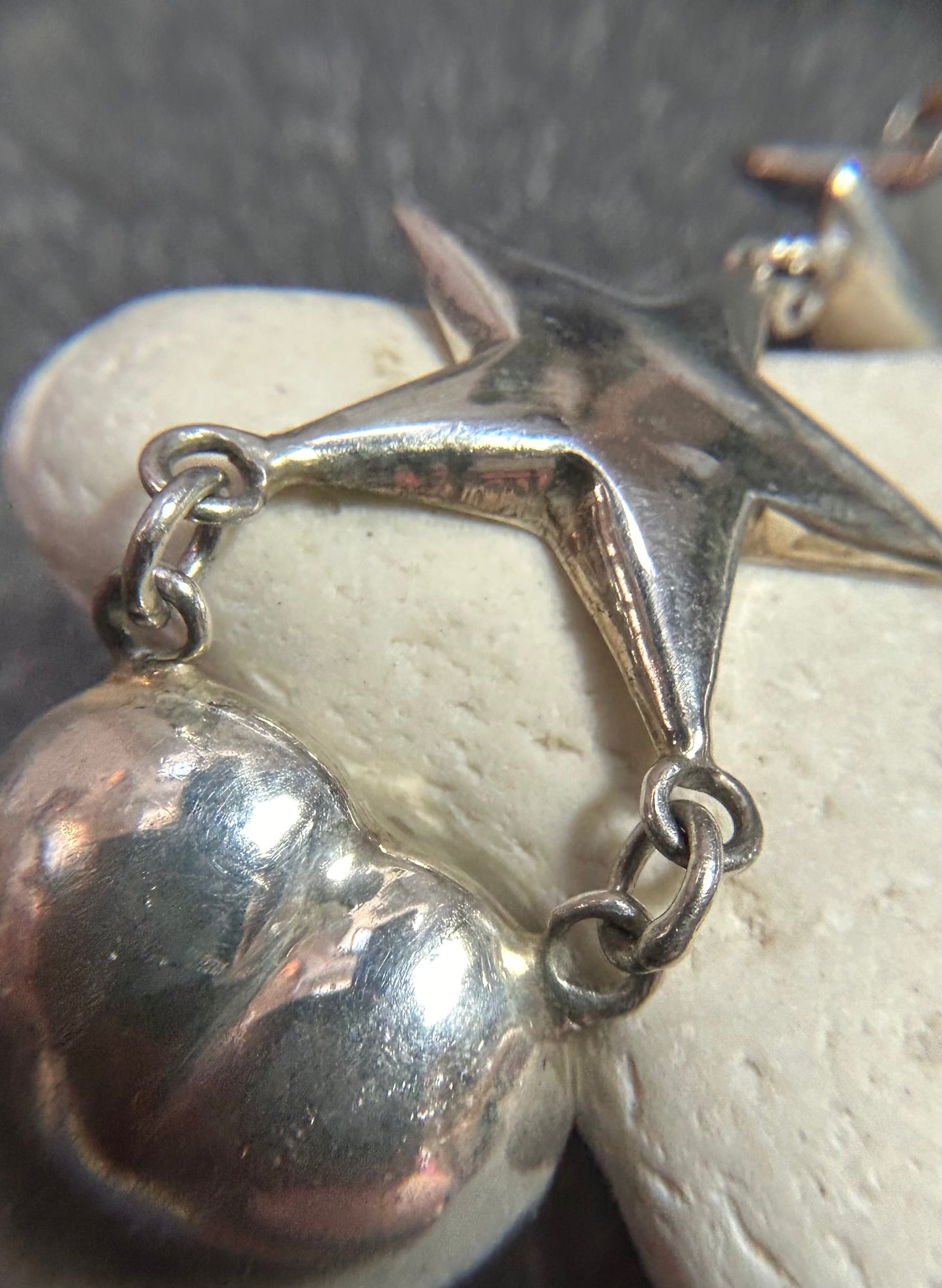 Vintage Sterling Silver Statement Drop Earrings