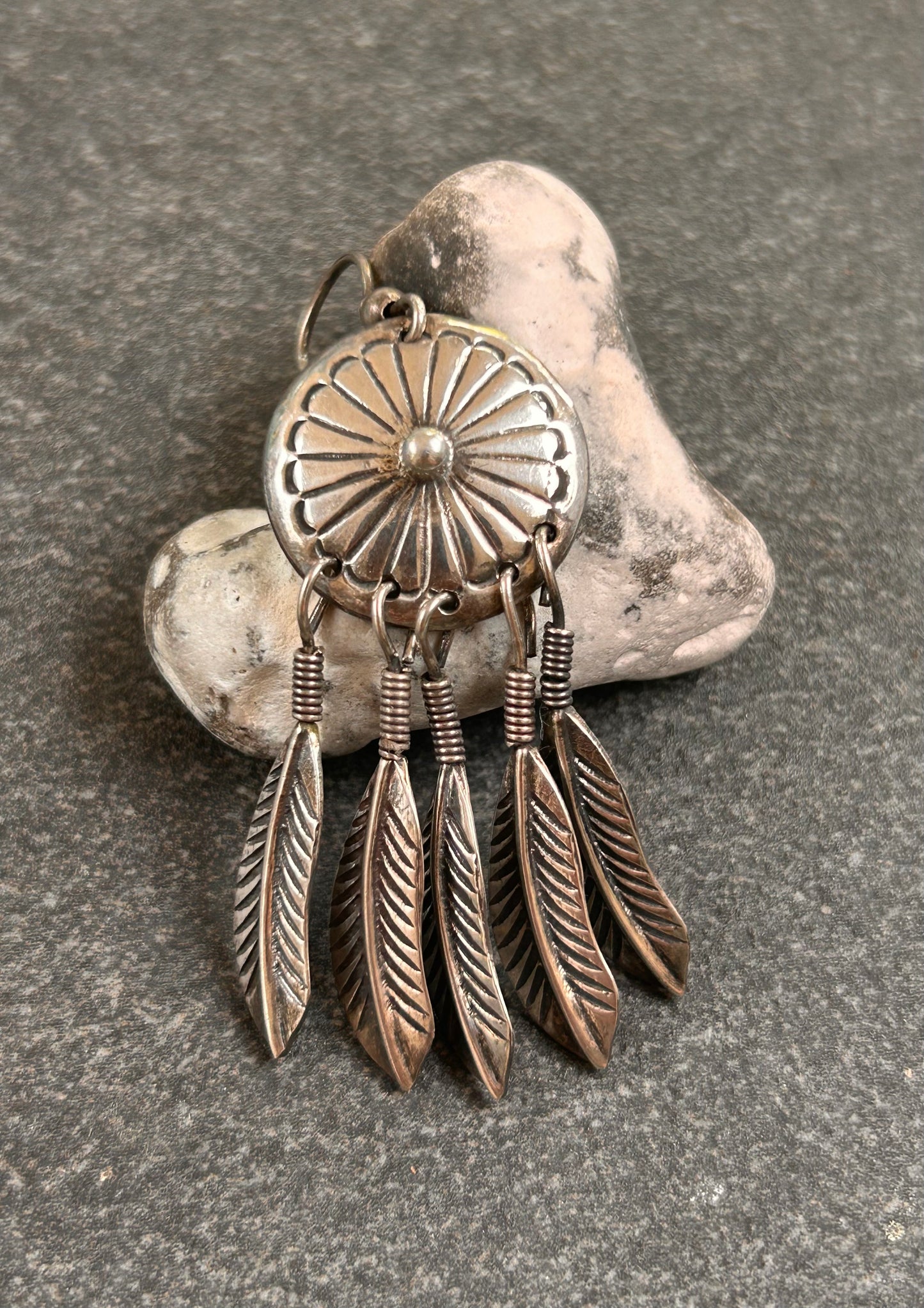 Fantastic Pair of Vintage Native American Earrings