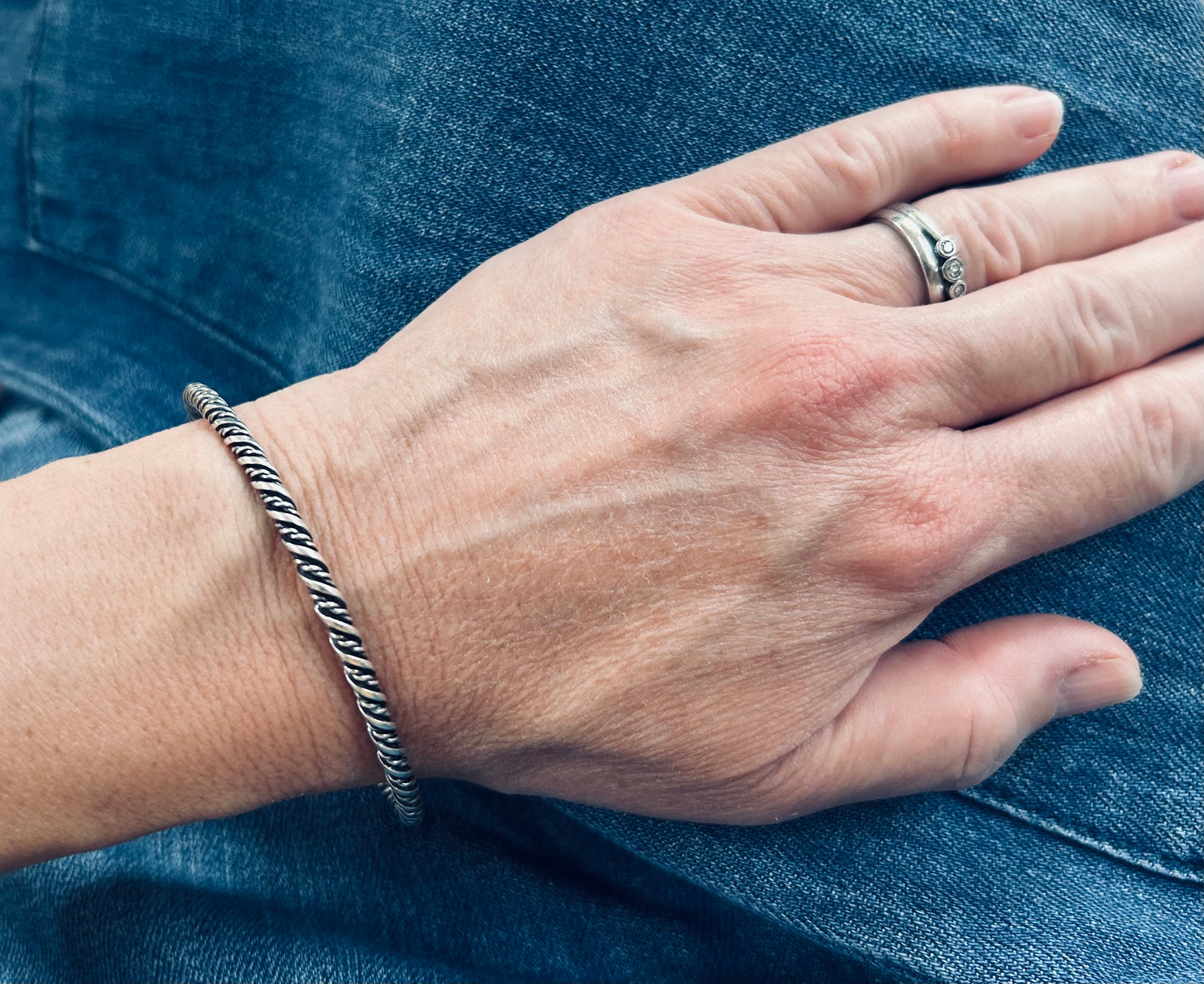 Vintage Danish sterling silver bangle