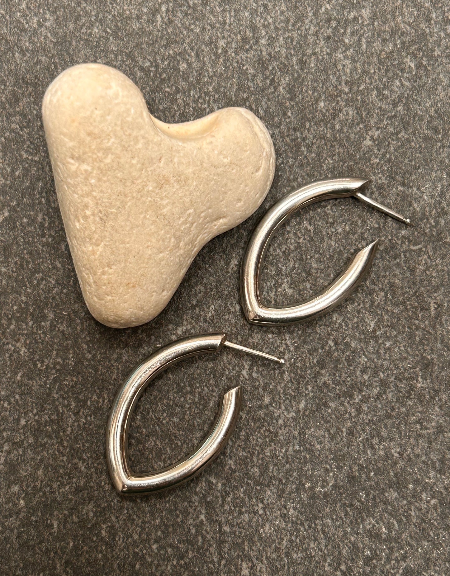 Vintage Sterling hoops with the perfect balance of elegance and everyday wearability.