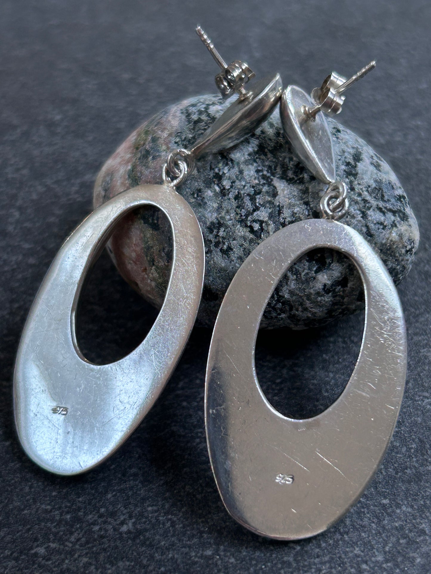 Fantastic Sterling Silver Vintage Statement Earrings