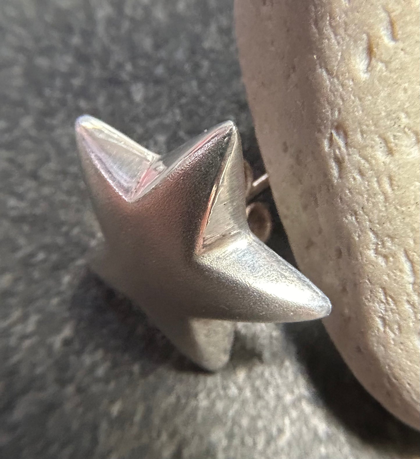 Vintage sterling silver star stud earrings