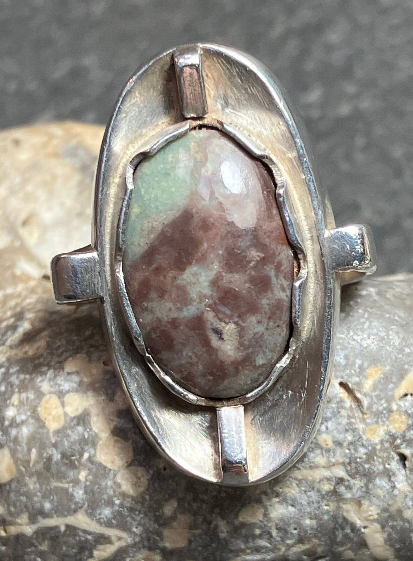 Vintage handmade sterling silver ring.