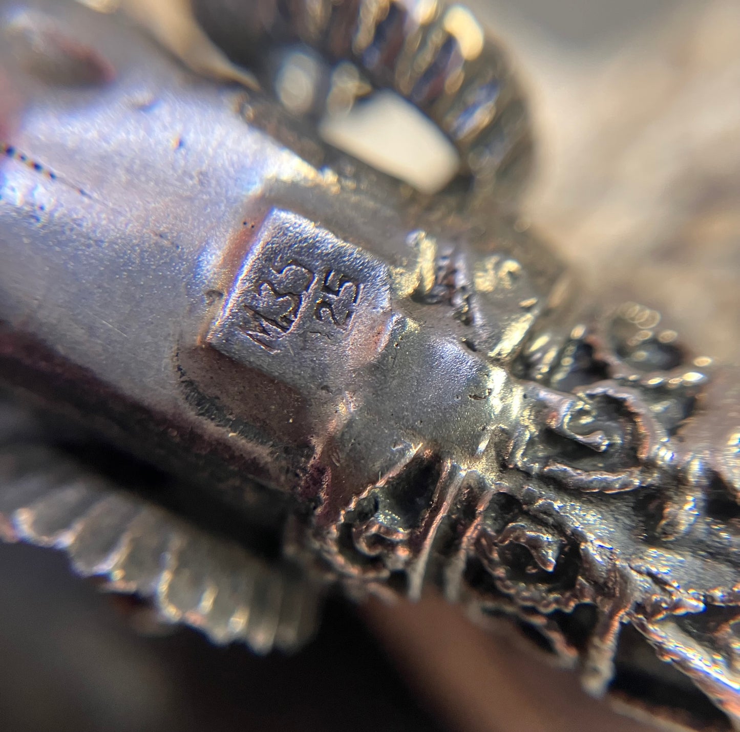 Vintage sterling silver rams head bangle.