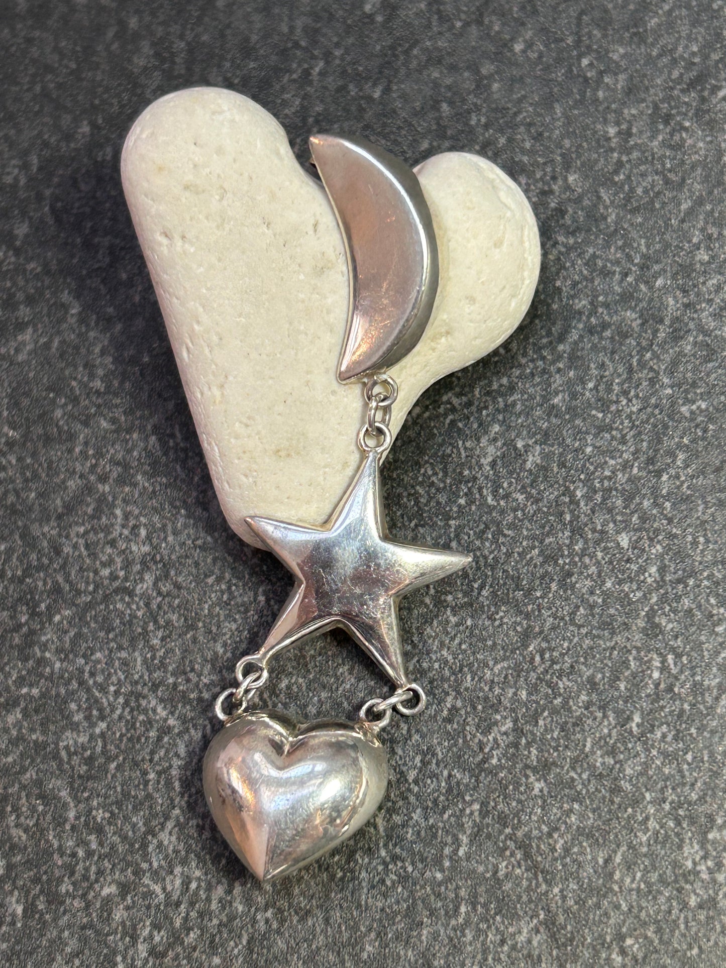 Vintage Sterling Silver Statement Drop Earrings