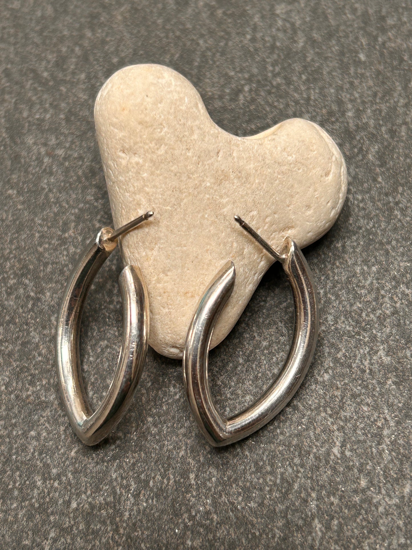 Vintage Sterling hoops with the perfect balance of elegance and everyday wearability.