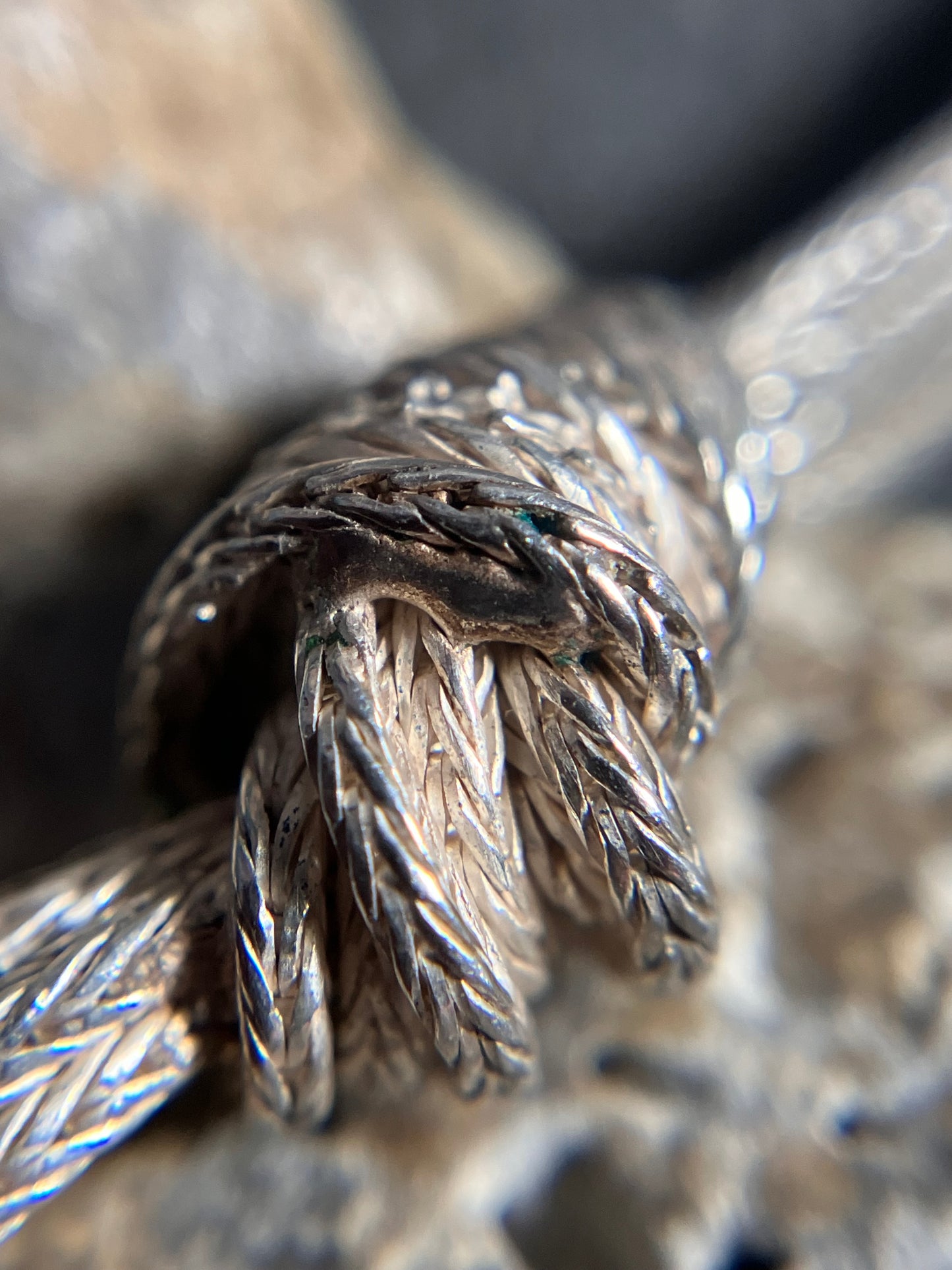 Truly elegant vintage sterling silver knot necklace.