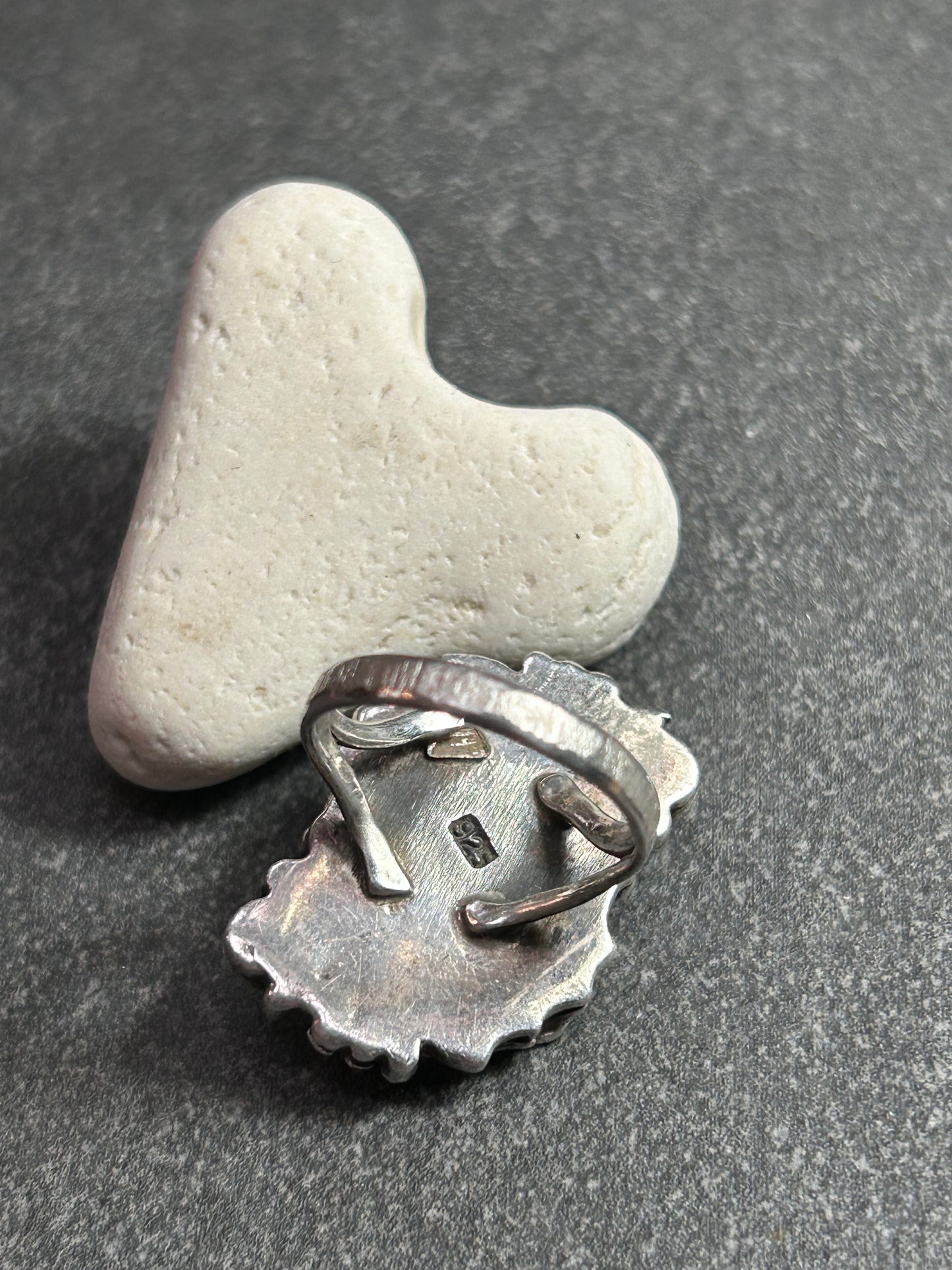 Vintage Native American green amber ring