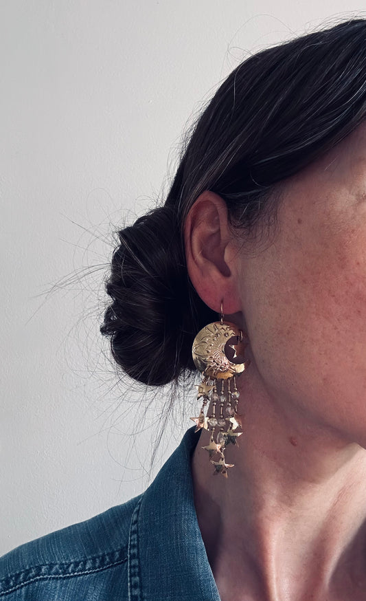Fantastic Vintage Celestial
Earrings by Tabra – Circa 1980’s