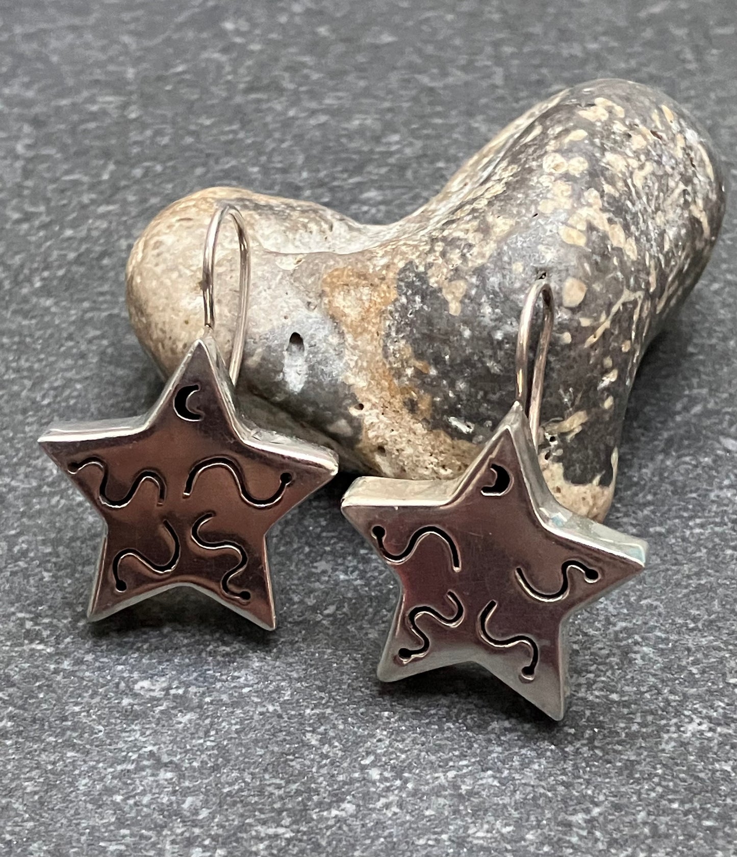 Super sterling silver vintage Mexican earrings.