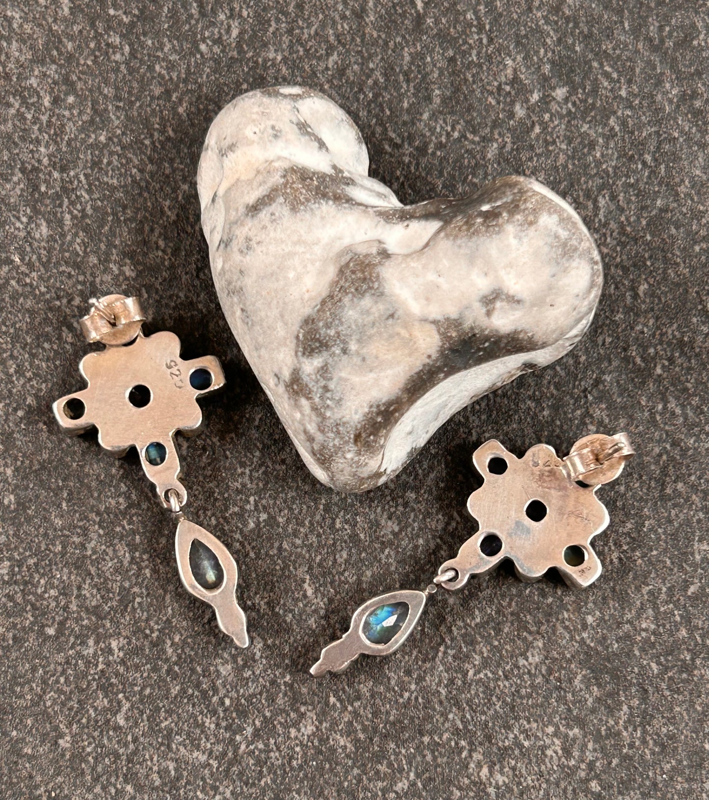 These vintage sterling silver earrings are a truly elegant statement