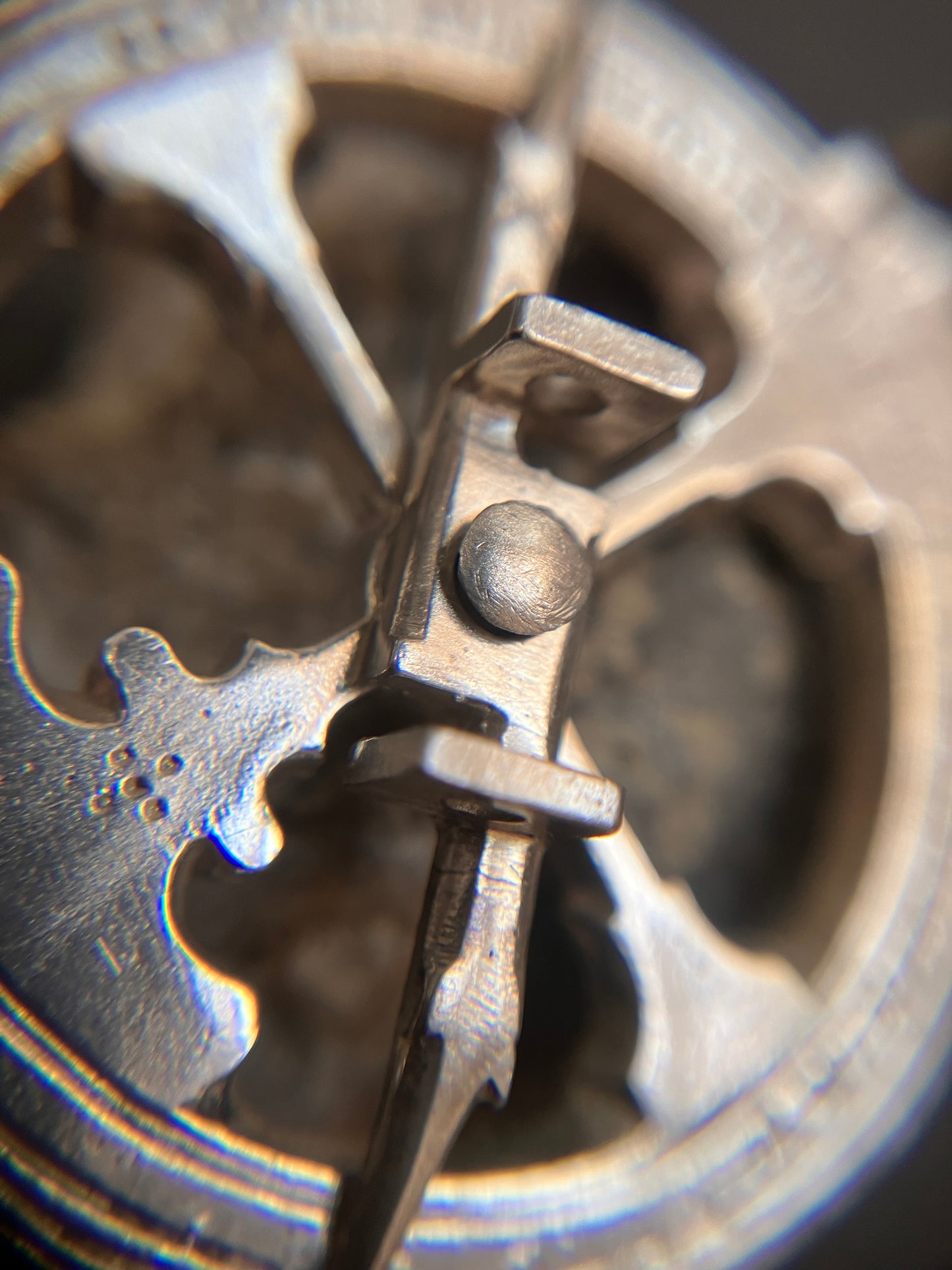 Vintage sterling silver astrolabe pendant.