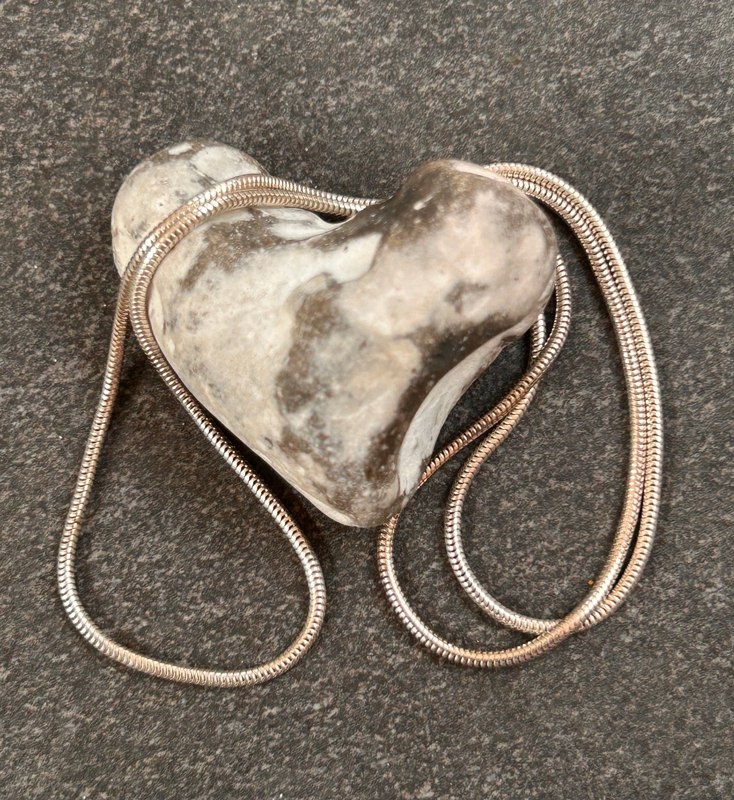 Beautiful vintage sterling silver snake chain - 18 inches
