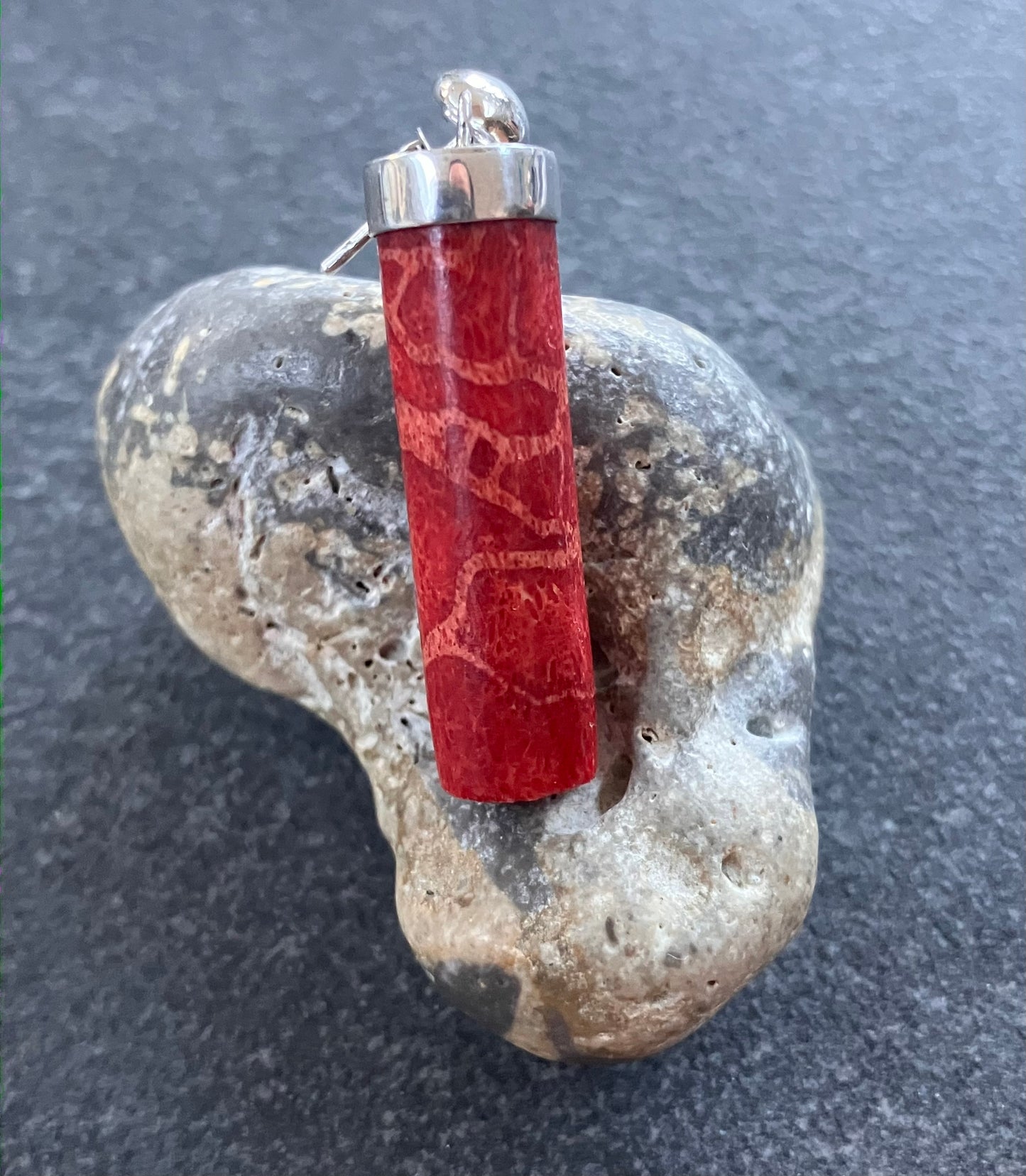 Vintage sterling silver sponge coral earrings.