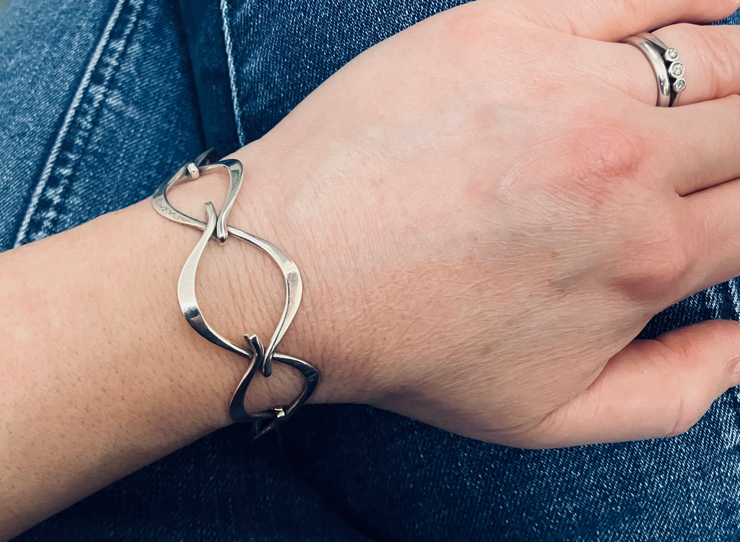 Vintage sterling silver link bracelet. 1997