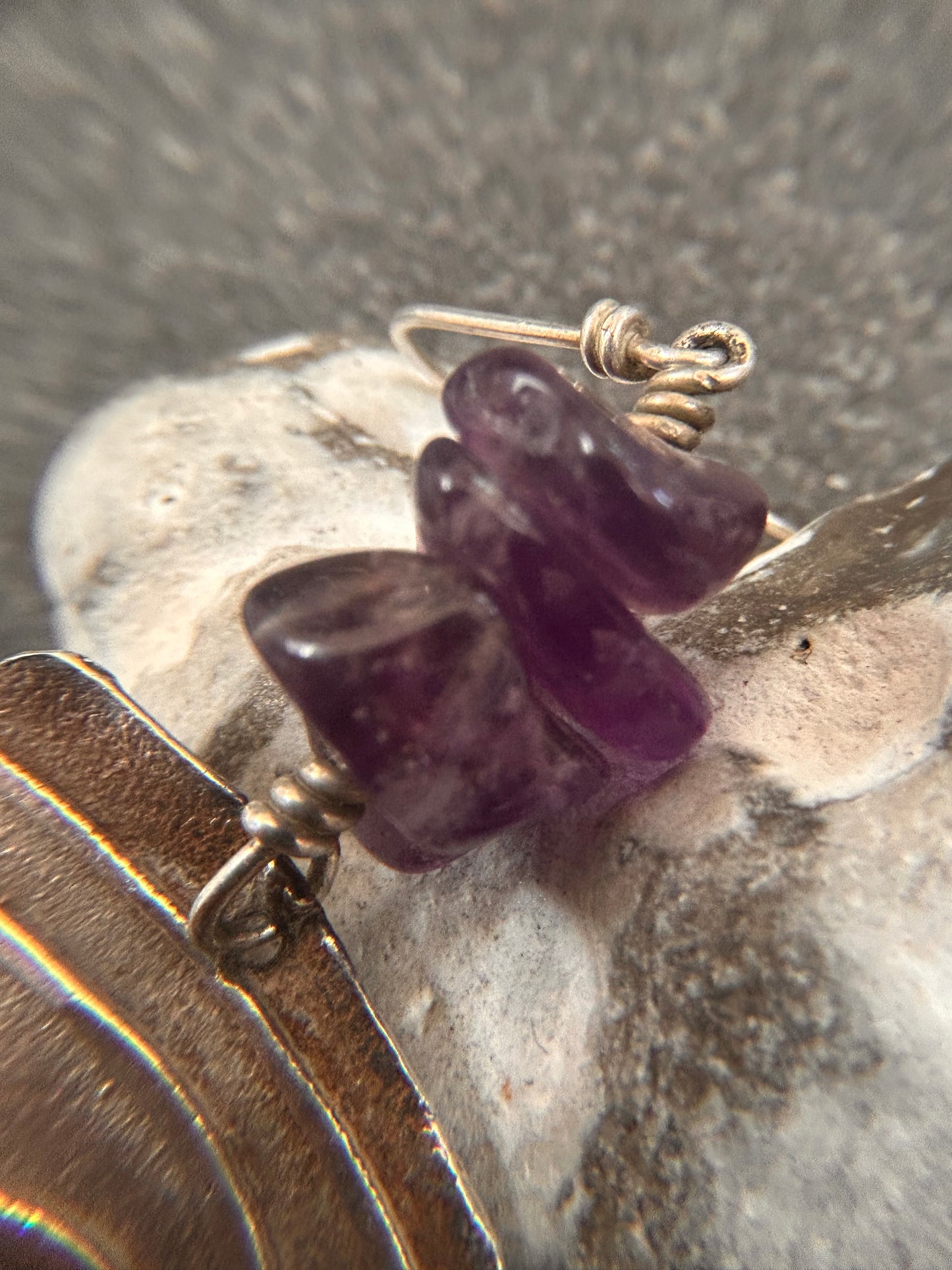 Absolutely unique and beautifully crafted vintage sterling silver artisan earrings