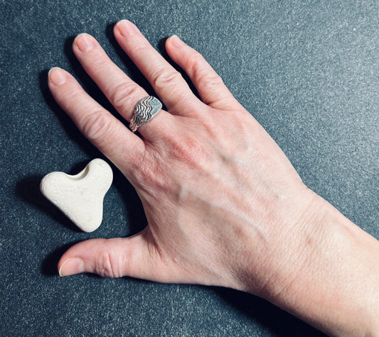 Shoreline  vintage Danish sterling silver ring