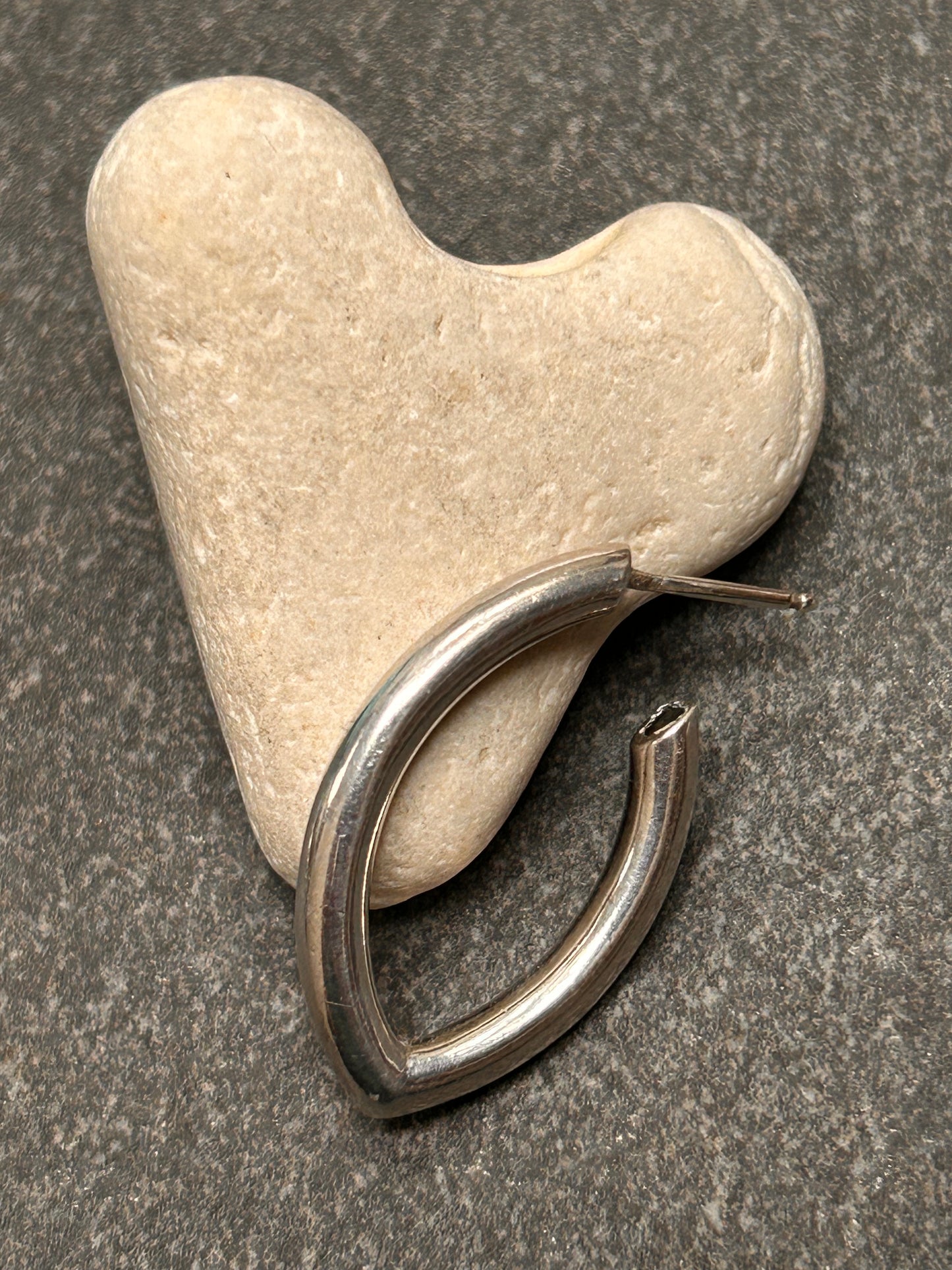 Vintage Sterling hoops with the perfect balance of elegance and everyday wearability.
