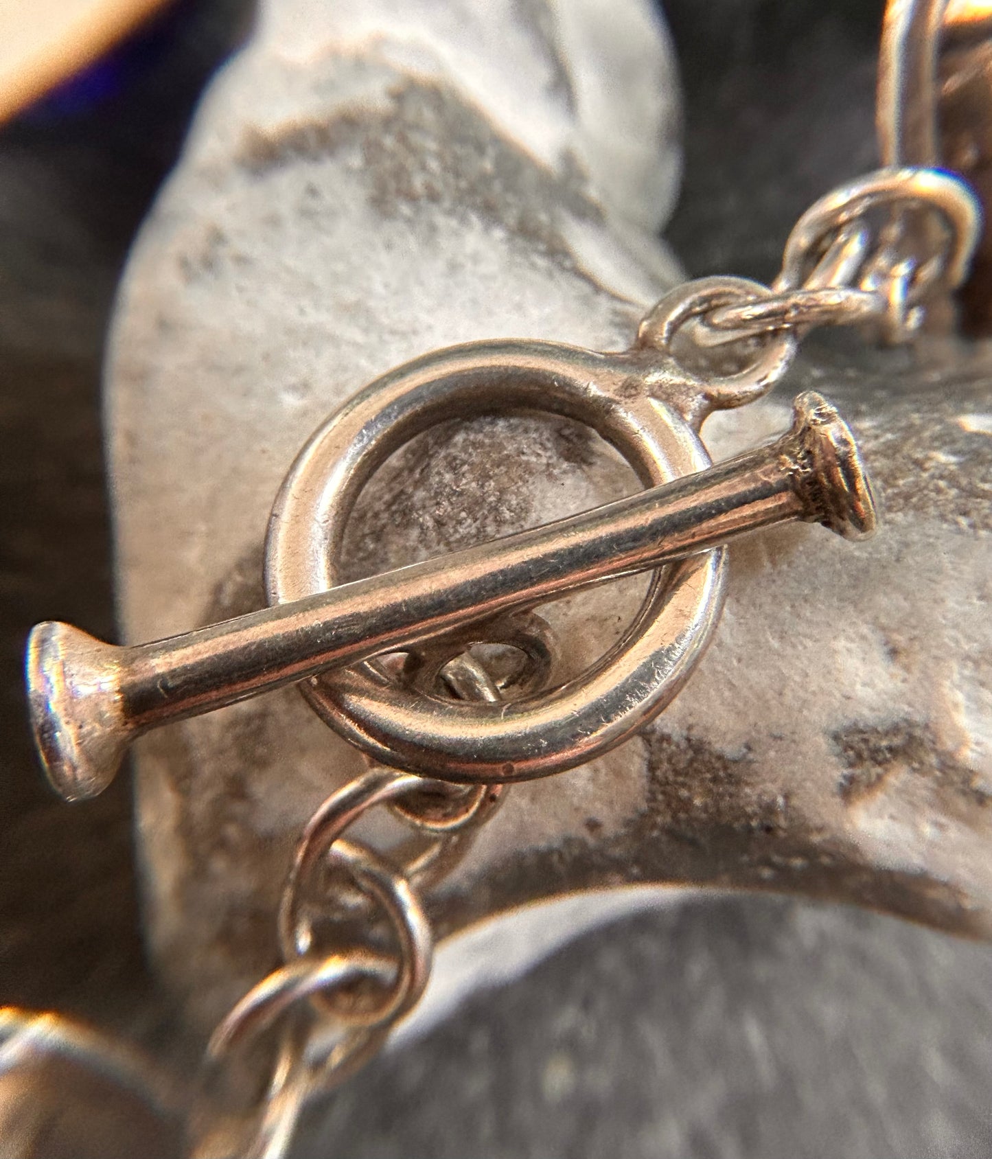 An absolutely fabulous vintage artisan glass bracelet.