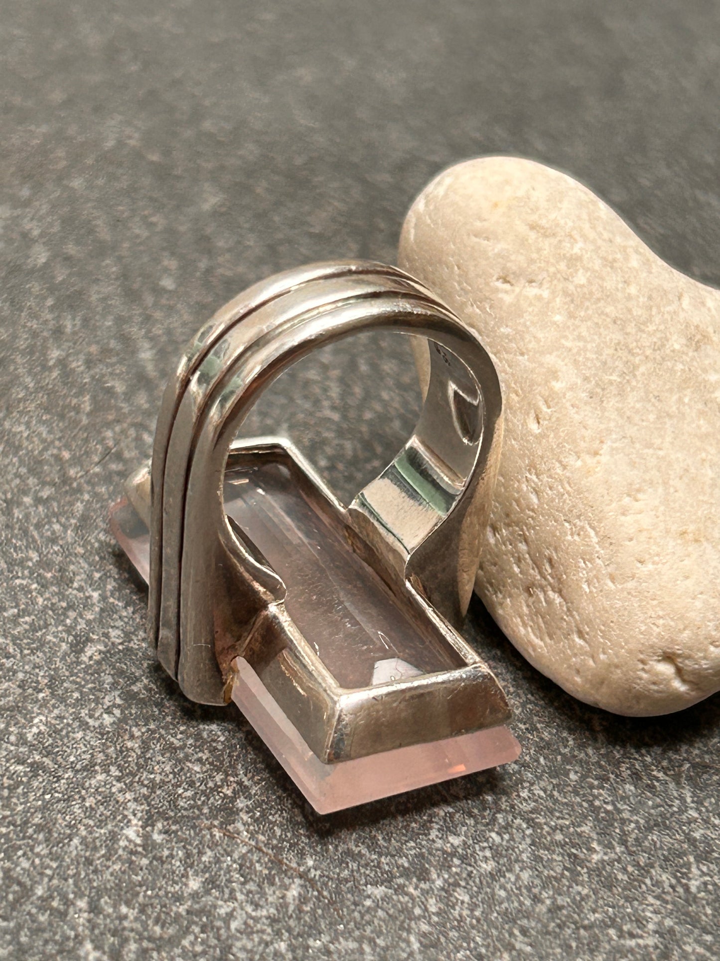 An absolutely stunning vintage sterling silver ring by renowned Danish designer Gunnar Thorvald Ekberg