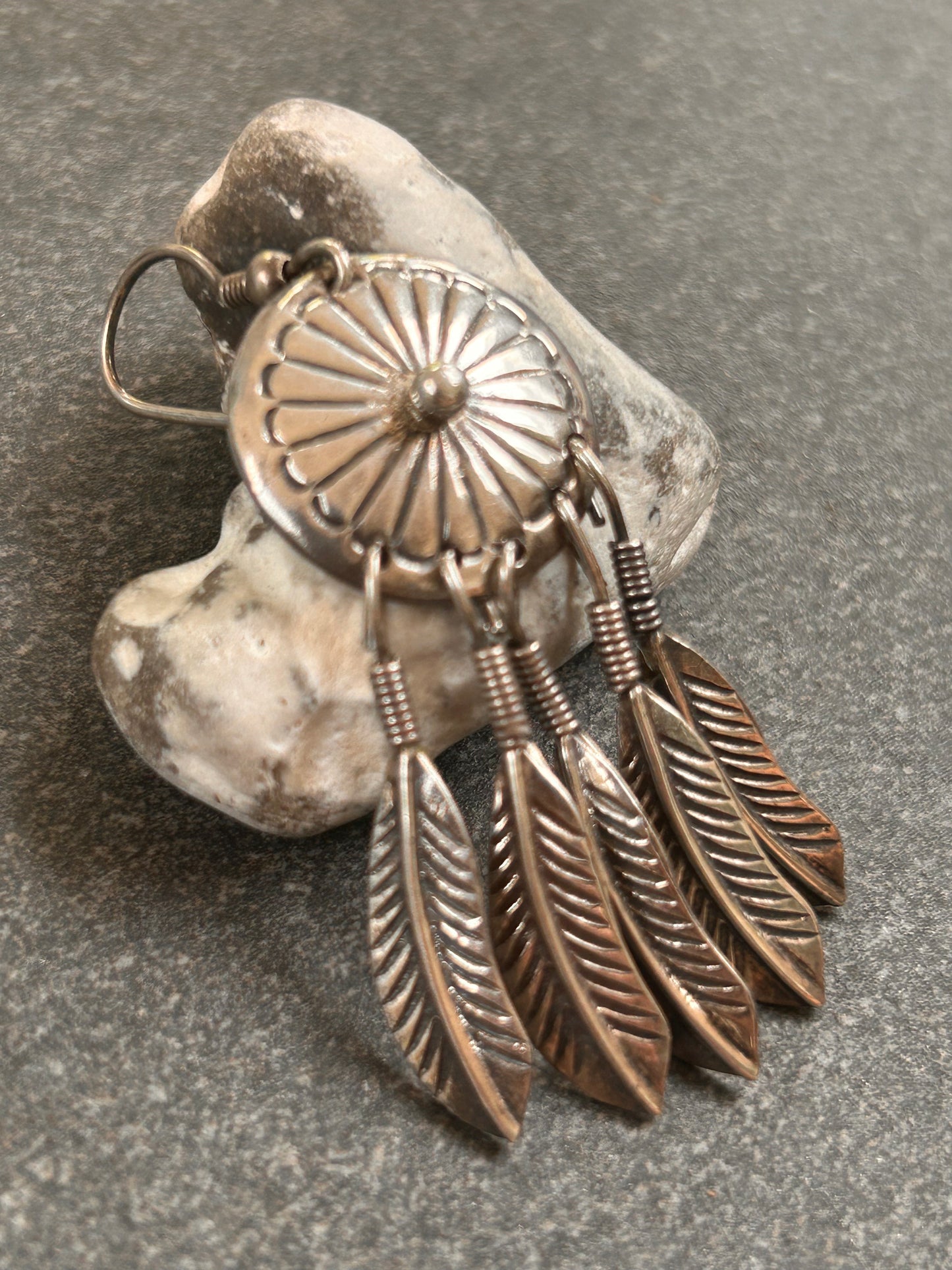 Fantastic Pair of Vintage Native American Earrings