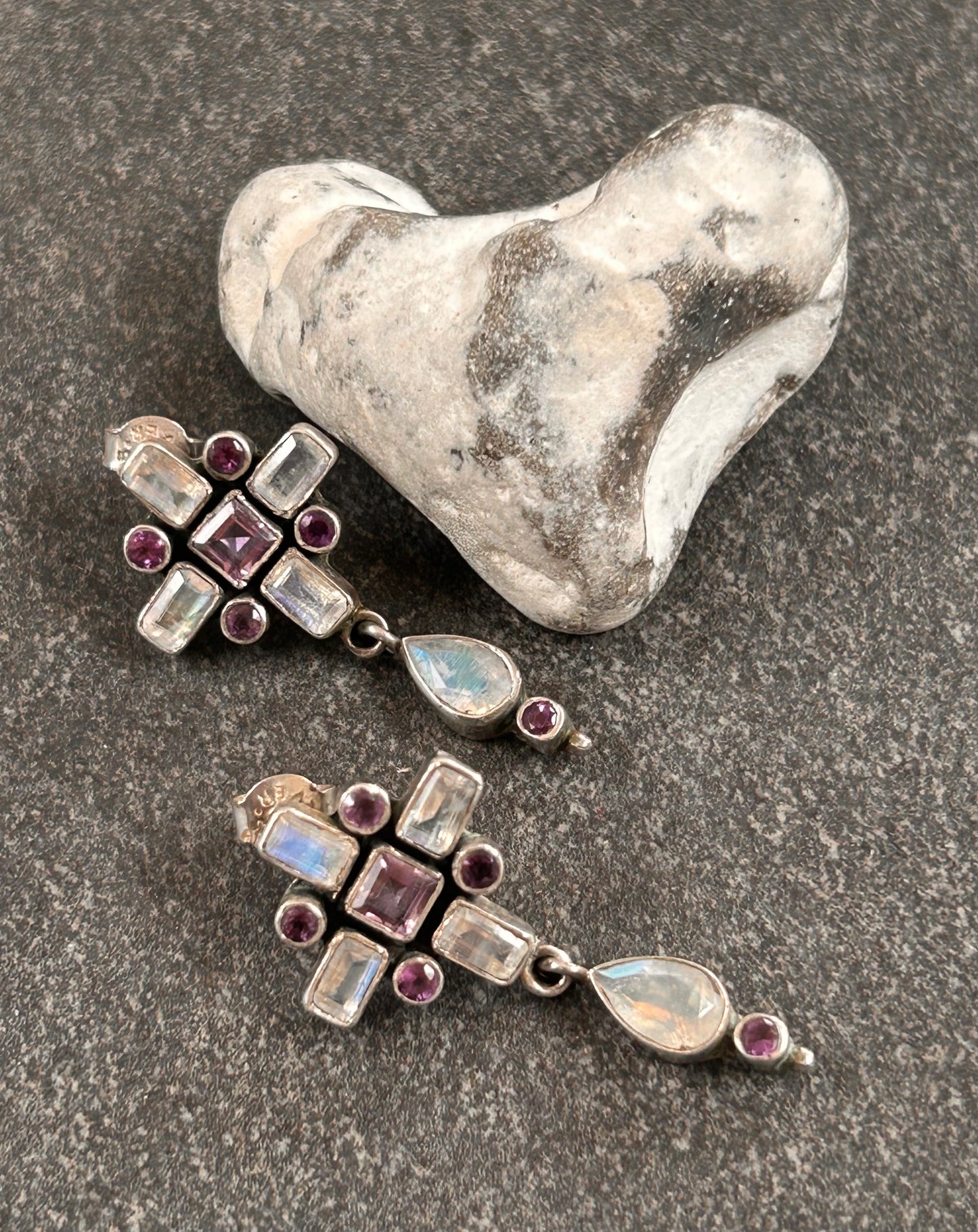 These vintage sterling silver earrings are a truly elegant statement