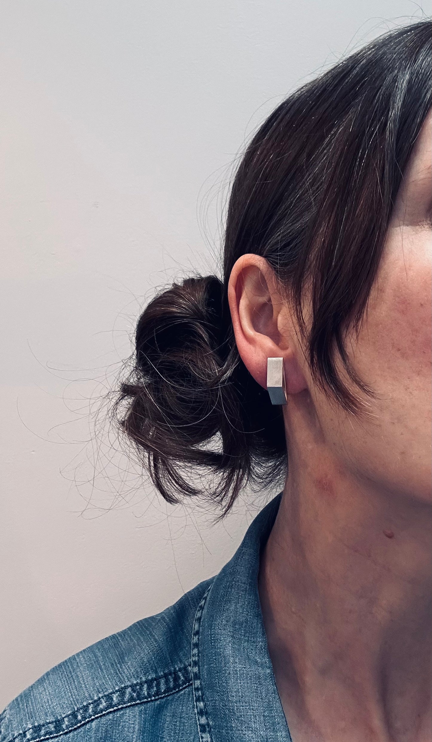 Exquisite pair of vintage Danish sterling silver clip earrings