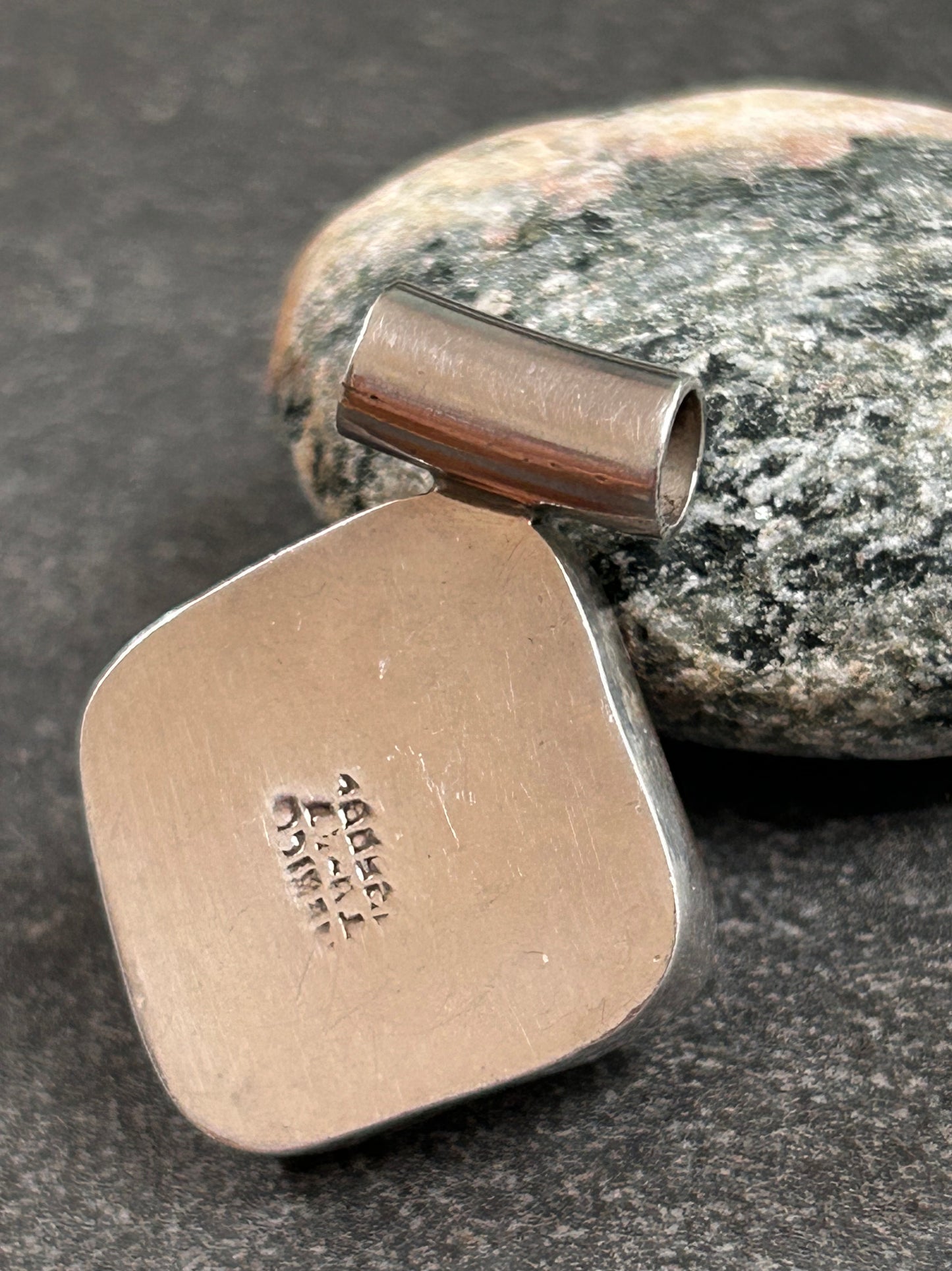 Vintage Sterling Silver Dichroic Glass Pendant – Mexico