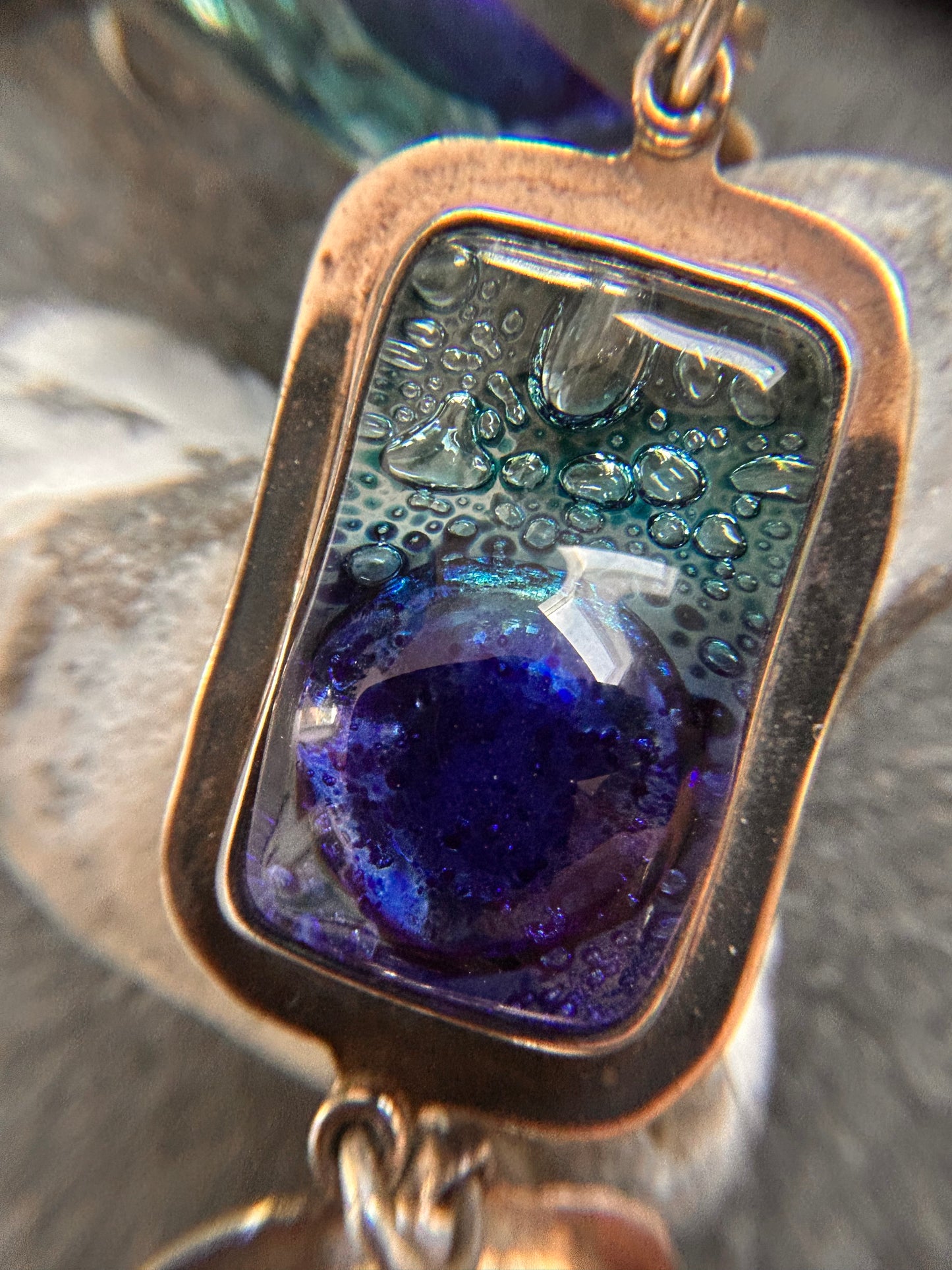 An absolutely fabulous vintage artisan glass bracelet.