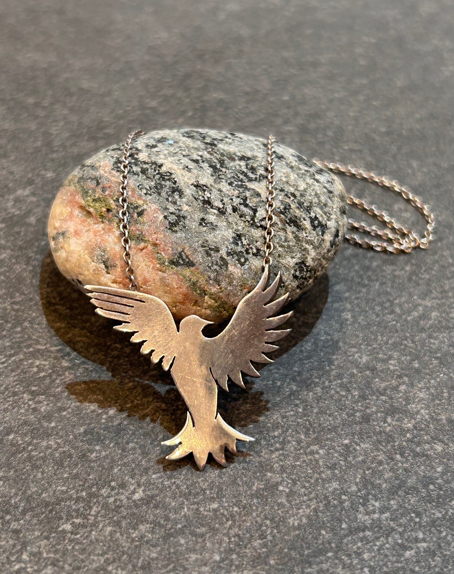 Vintage 1974 Sterling Silver Bird Pendant.