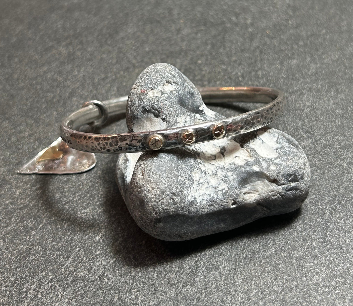 Artisan bangle work ‘X’s and hearts.