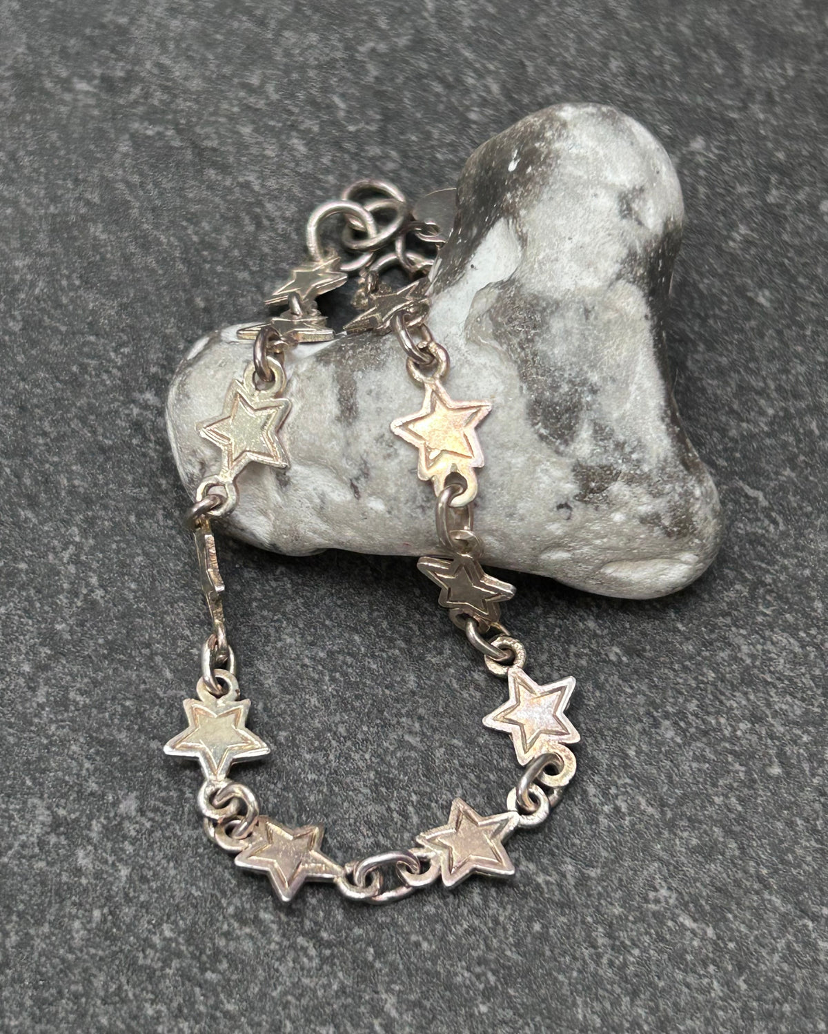 Vintage Sterling Silver Twelve Star Bracelet ✨